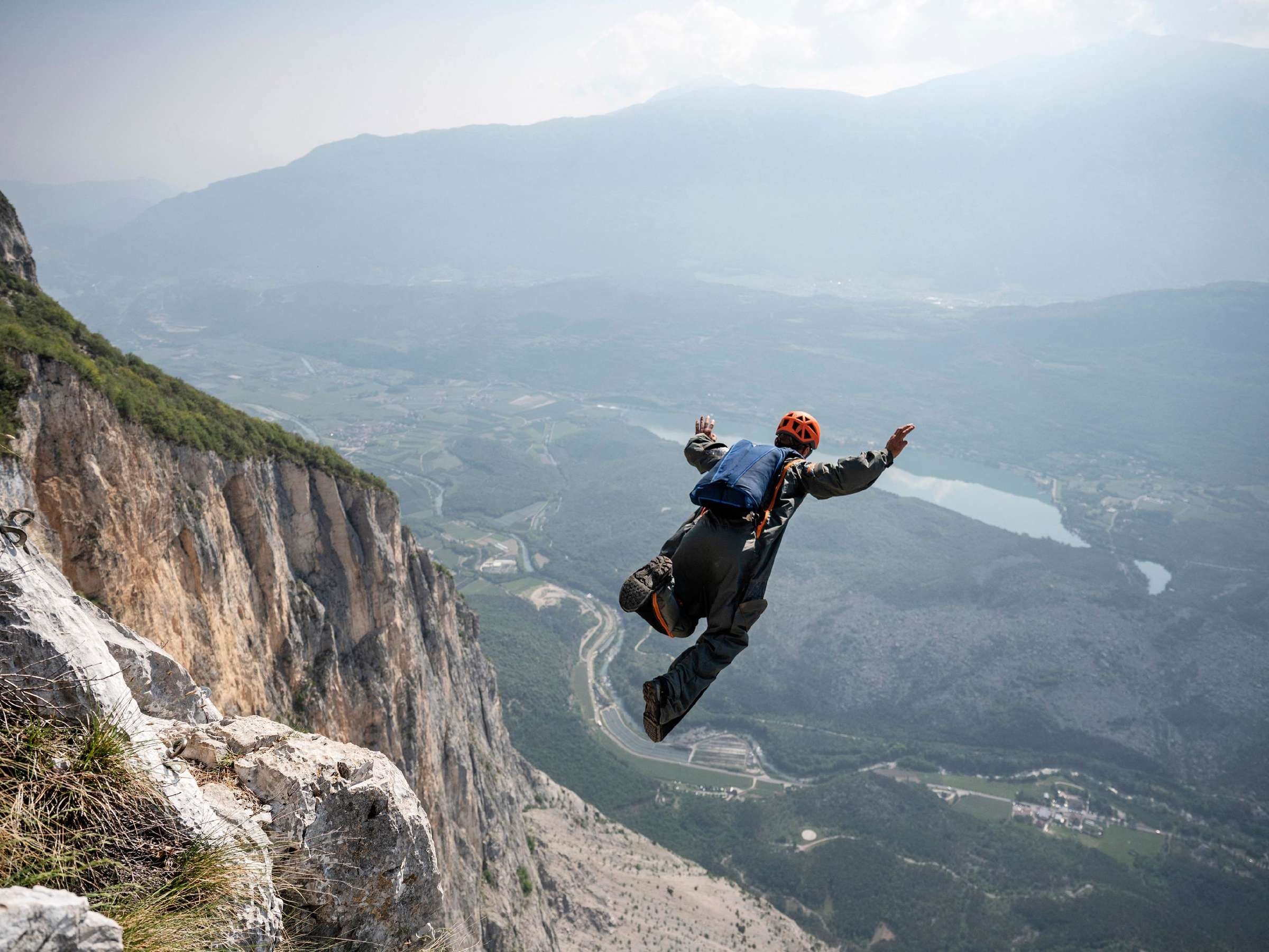 BASE jumping, Norwegen deutsche nach, Tot fallschirm, Geffnet, 2400x1800 HD Desktop