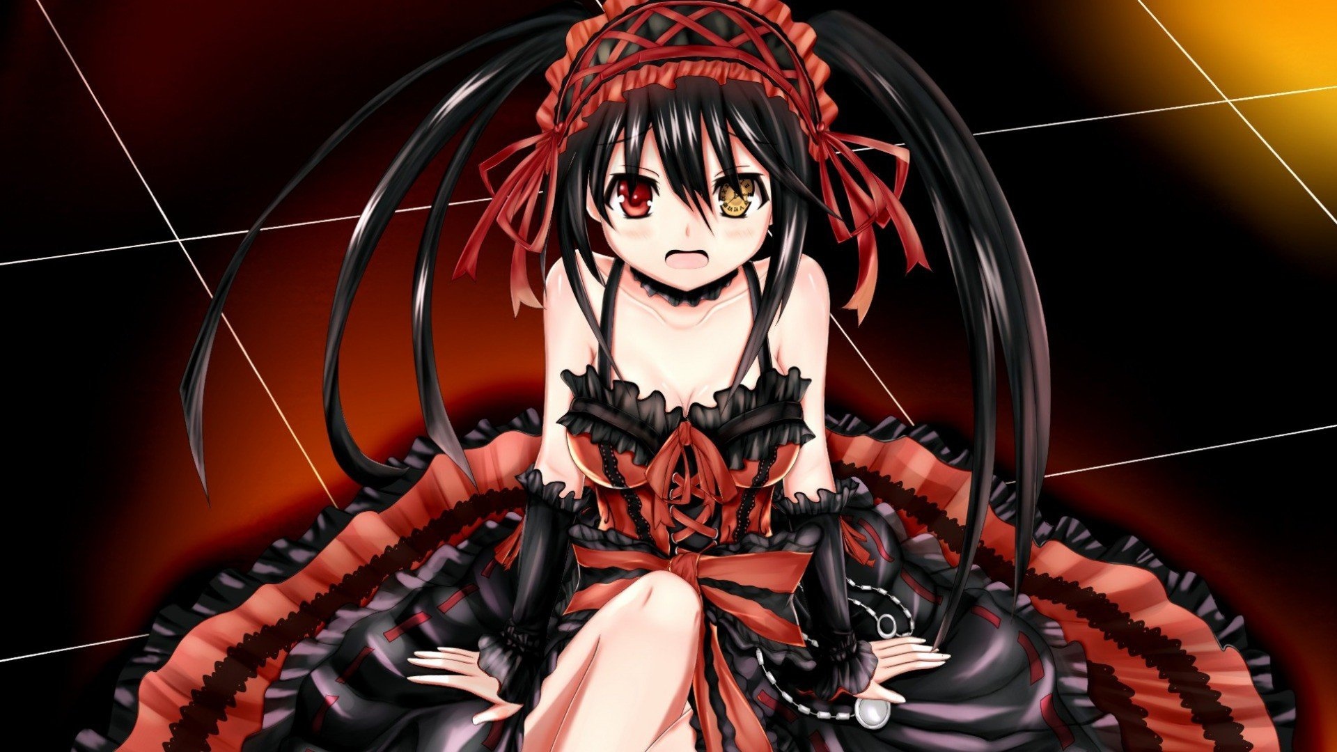 Heterochromia anime girls, Date A Live, Tokisaki Kurumi, 1920x1080 Full HD Desktop