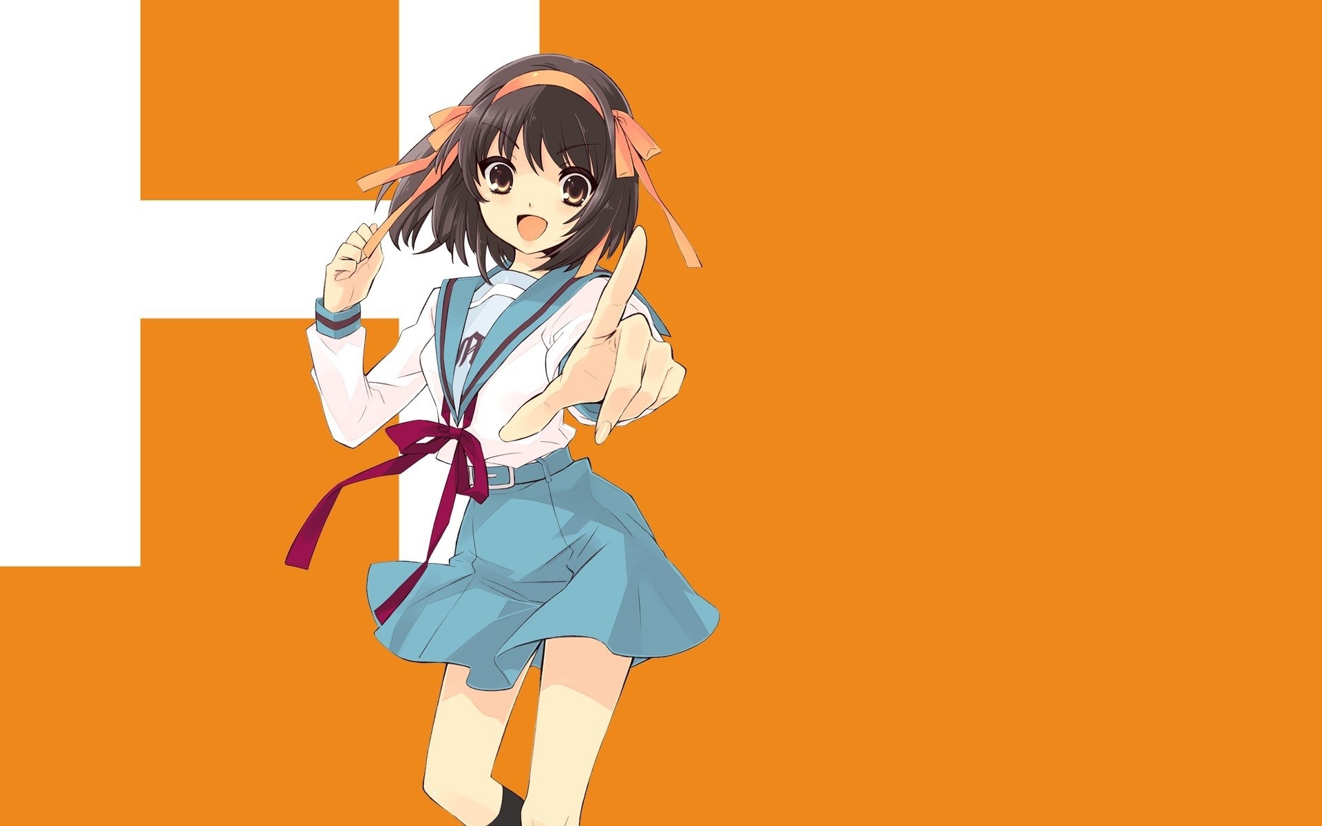 Melancholy of Haruhi Suzumiya, Suzumiya Haruhi no Yuutsu, Suzumiya Haruhi, Anime girls, 1920x1200 HD Desktop