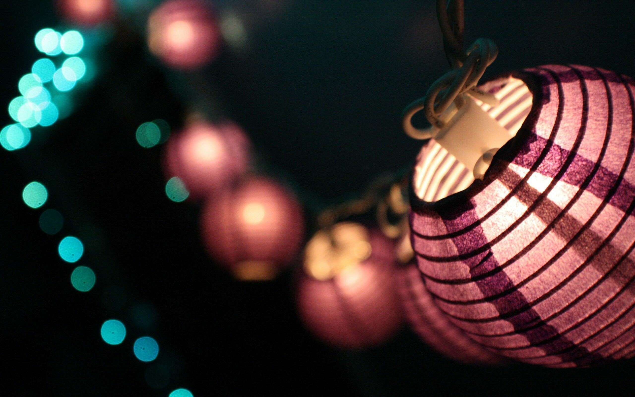 Paper lanterns, Artistic backdrop, Soft illumination, Dreamy atmosphere, 2560x1600 HD Desktop