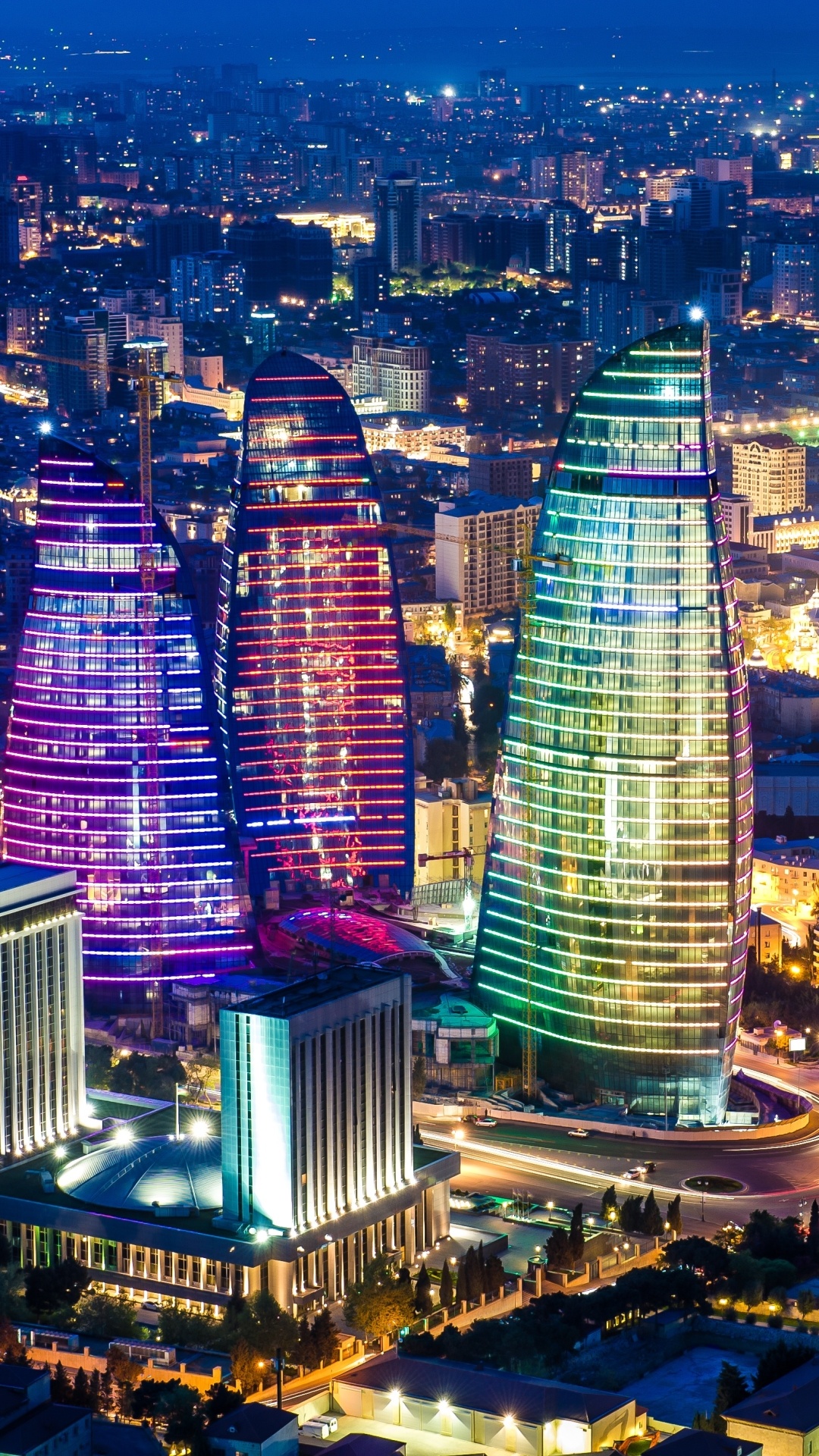 Baku: a man-made marvel, Modern architecture, Progressive city, Futuristic design, 1080x1920 Full HD Phone