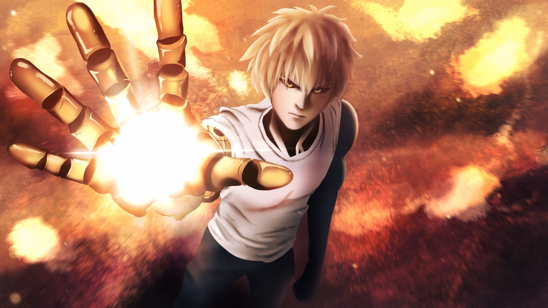 Genos, Saitama, Artstation, 1920x1080 Full HD Desktop