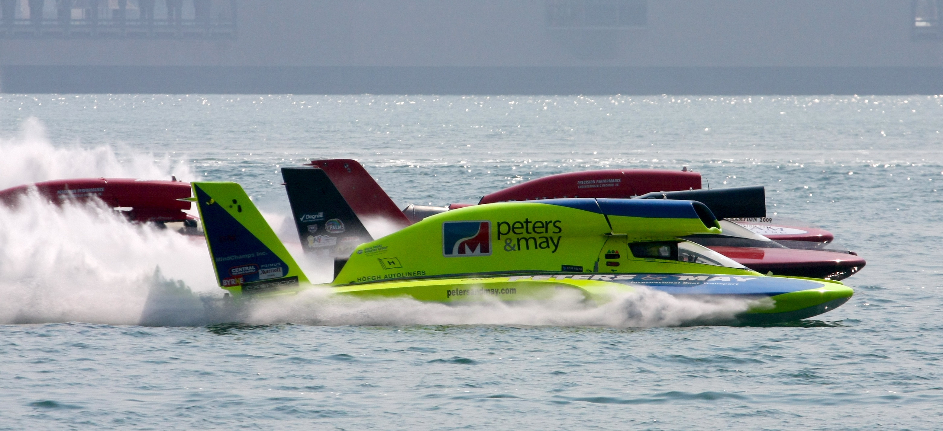 Rod hydroplane race, Thrilling boat race, Speed and performance, Racing excellence, 3130x1430 Dual Screen Desktop