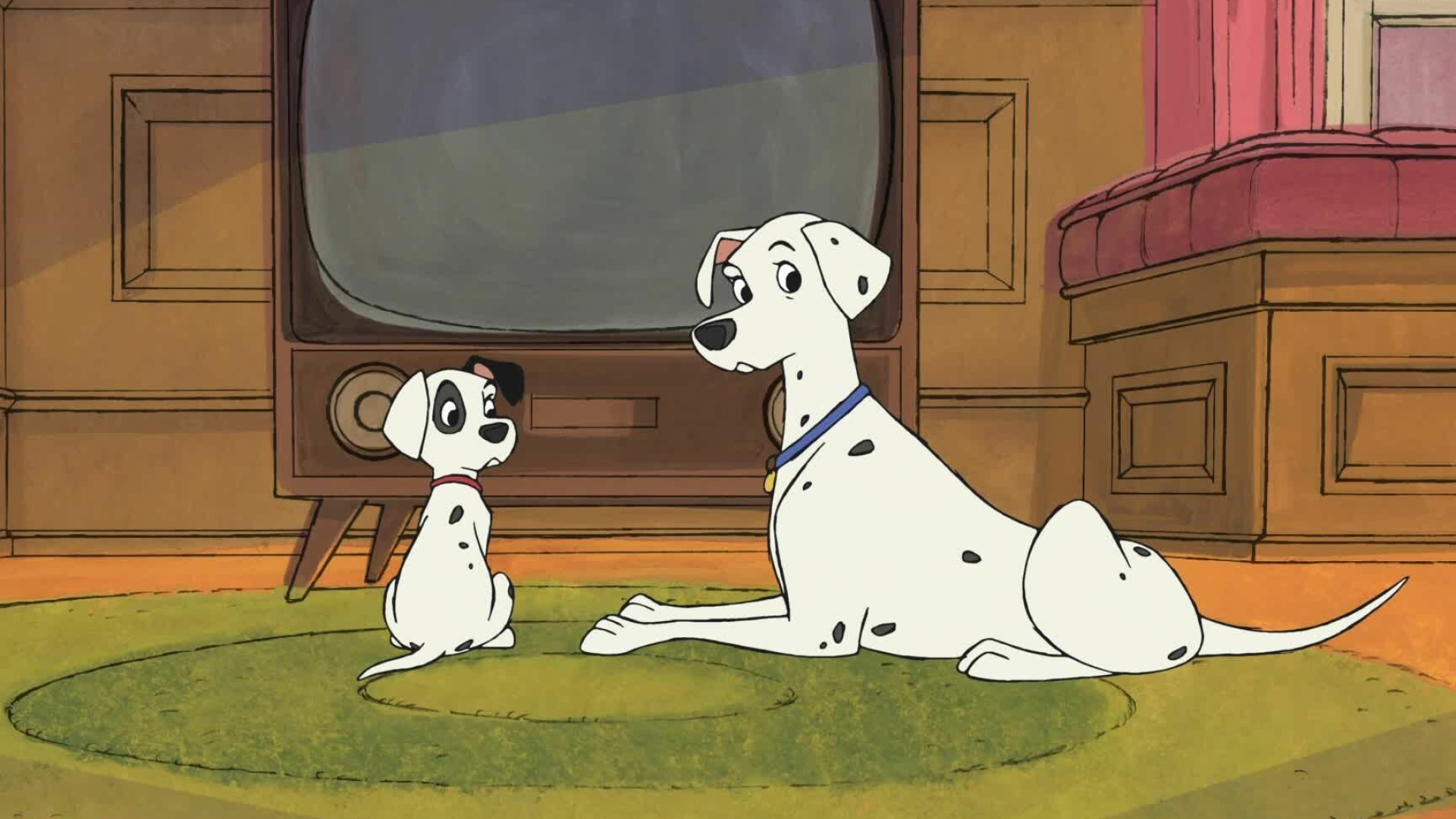 101 Dalmatians, Animated film, Pongo and Perdita, Disney, 1920x1080 Full HD Desktop