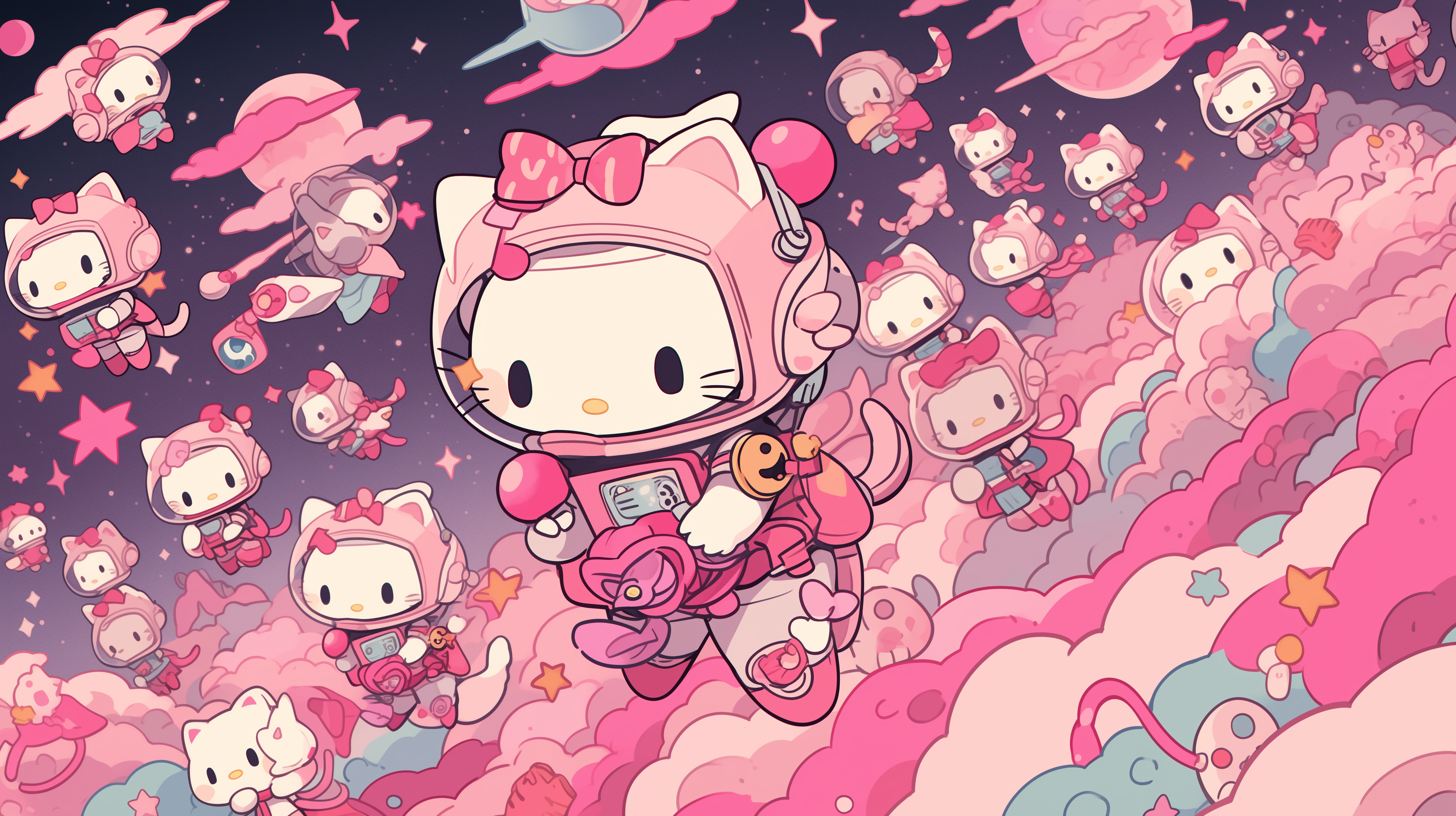 Hello Kitty, Sanrio, Iconic Character, Pink, Cuteness Overload, 2920x1640 HD Desktop