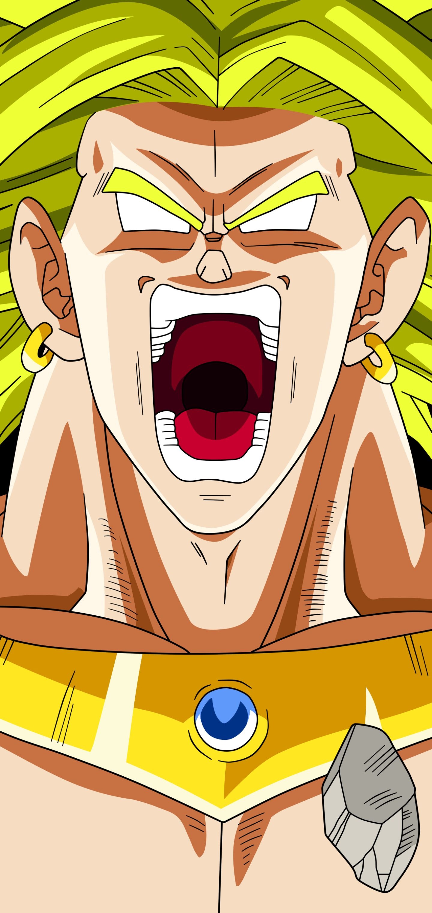 Legendary Super Saiyan Broly, Dragon Ball Z, screaming facial expression, HD Phone wallpaper