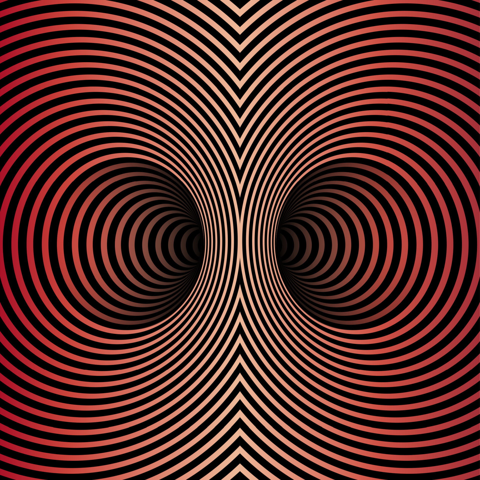 Tunnel, Optical Illusion Wallpaper, 1920x1920 HD Phone