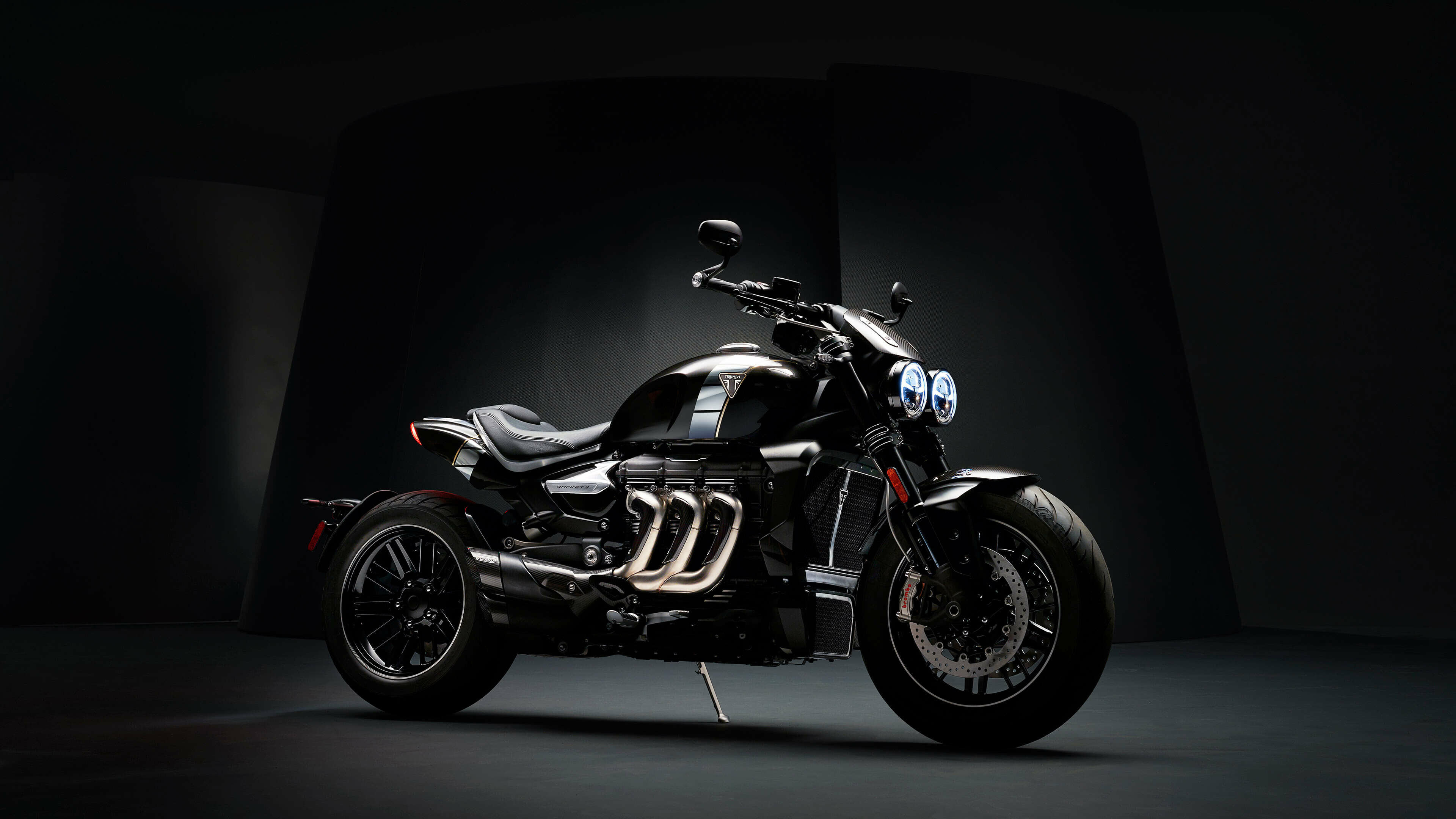 Triumph Motorcycles, Rocket 3 TFC, UHD 4k wallpaper, Black and powerful, 3840x2160 4K Desktop