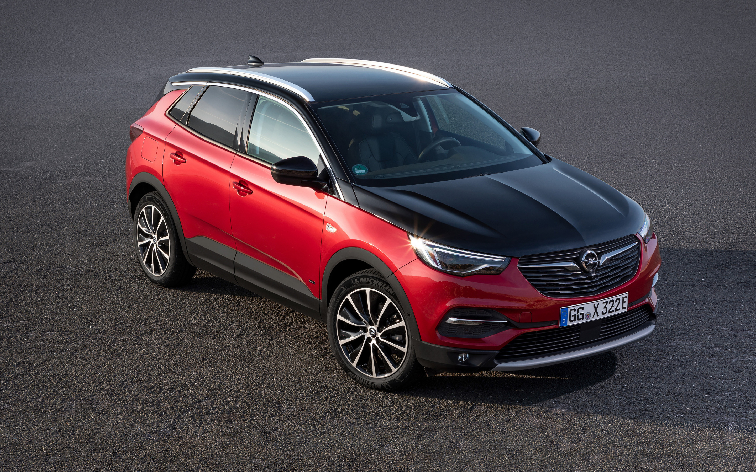 Opel Grandland X, Hybrid model, Red crossover, German engineering, 2880x1800 HD Desktop