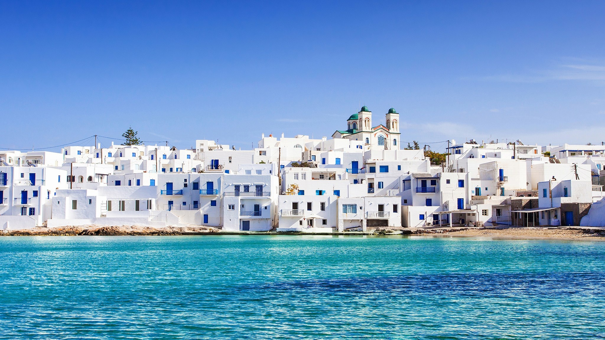 Paros island Greece Getty Images, 2050x1160 HD Desktop