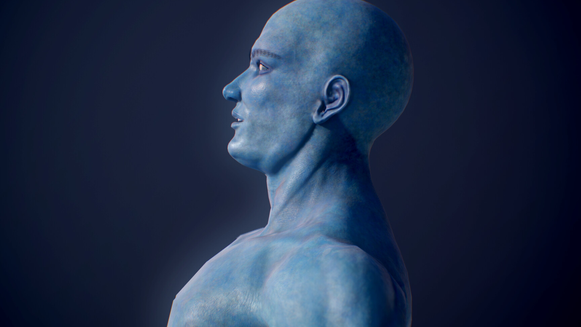 Dr. Manhattan, ArtStation creation, Artistic concept, Digital masterpiece, 1920x1080 Full HD Desktop