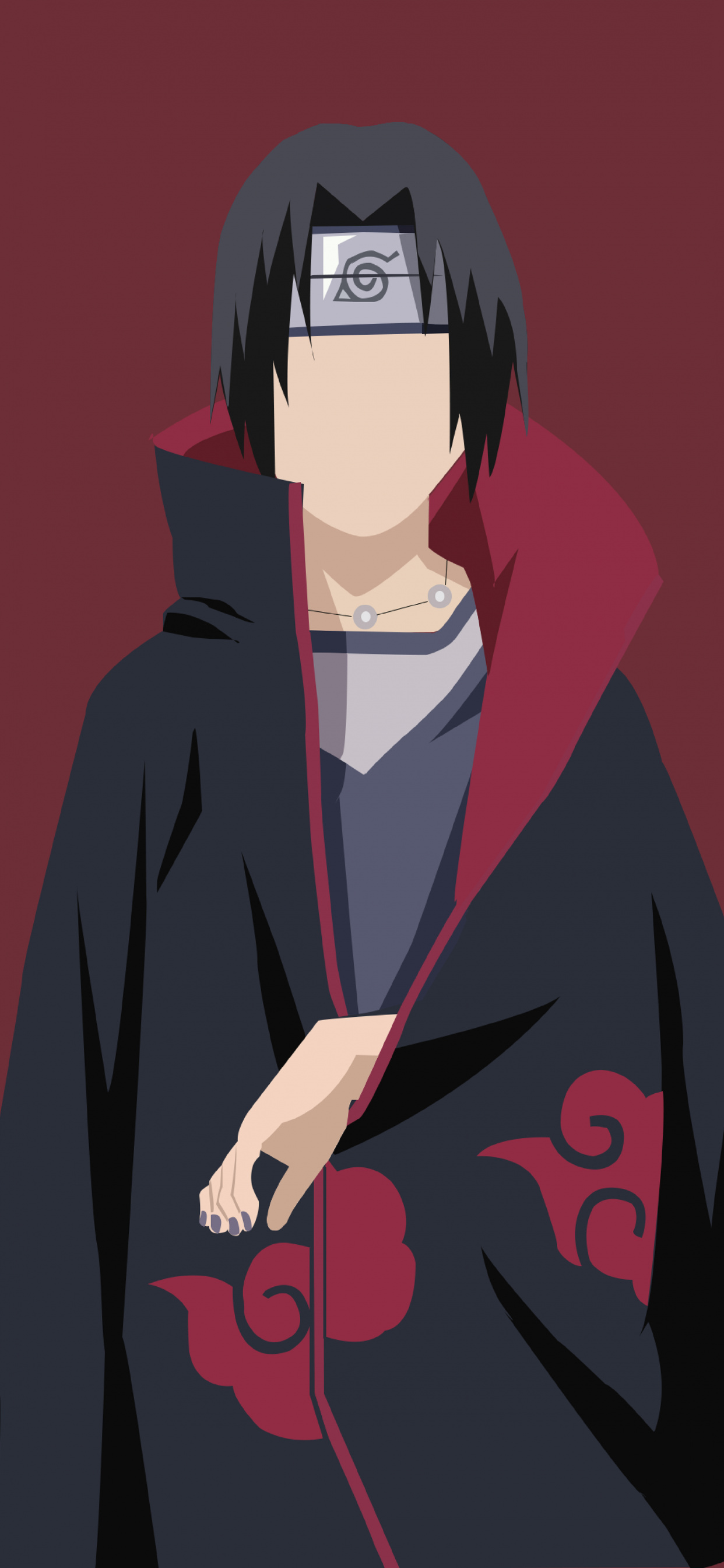 Itachi Uchiha, Akatsuki cloak, slashed Leaf Village headband, HD Phone wallpaper
