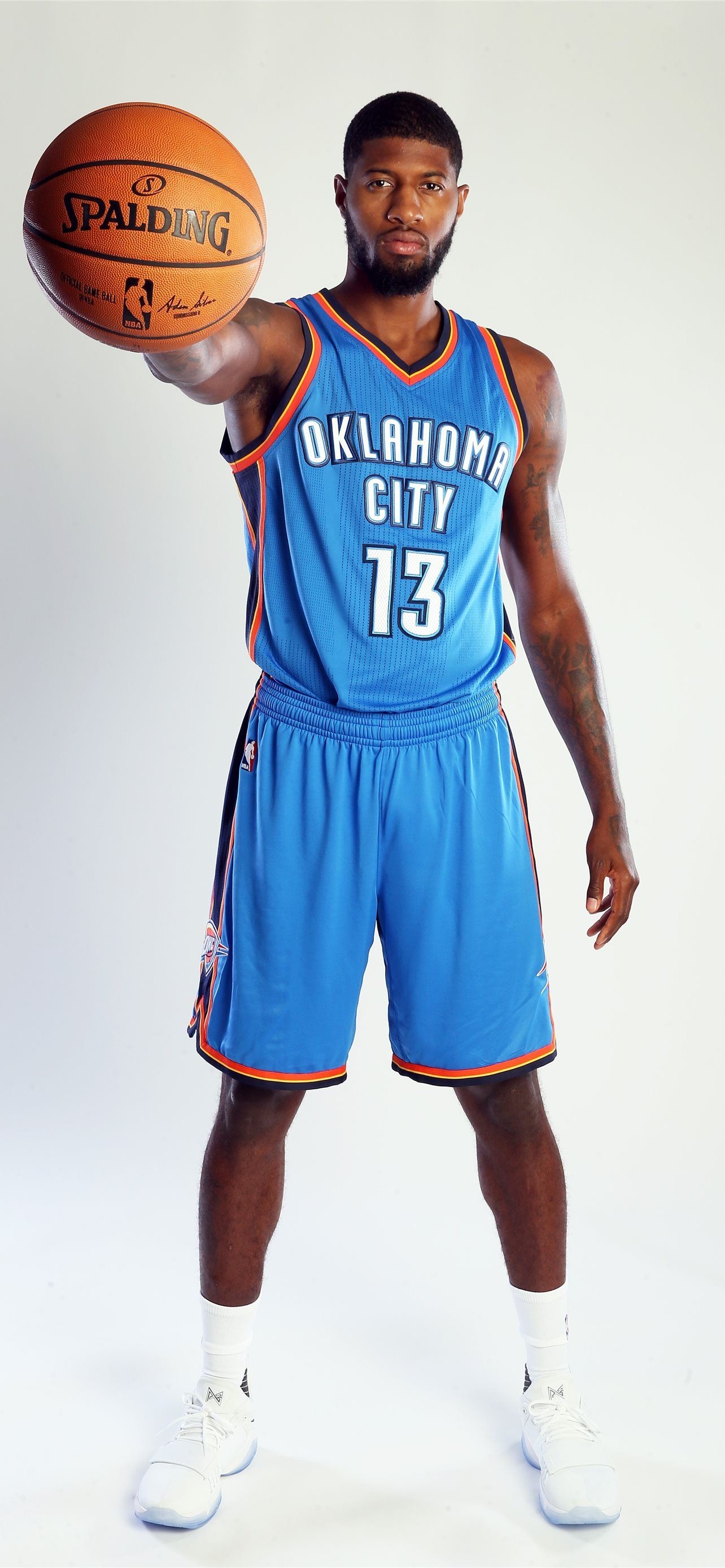 Paul George, OKC Thunder wallpapers, Vibrant colors, Player tribute, 1290x2780 HD Phone