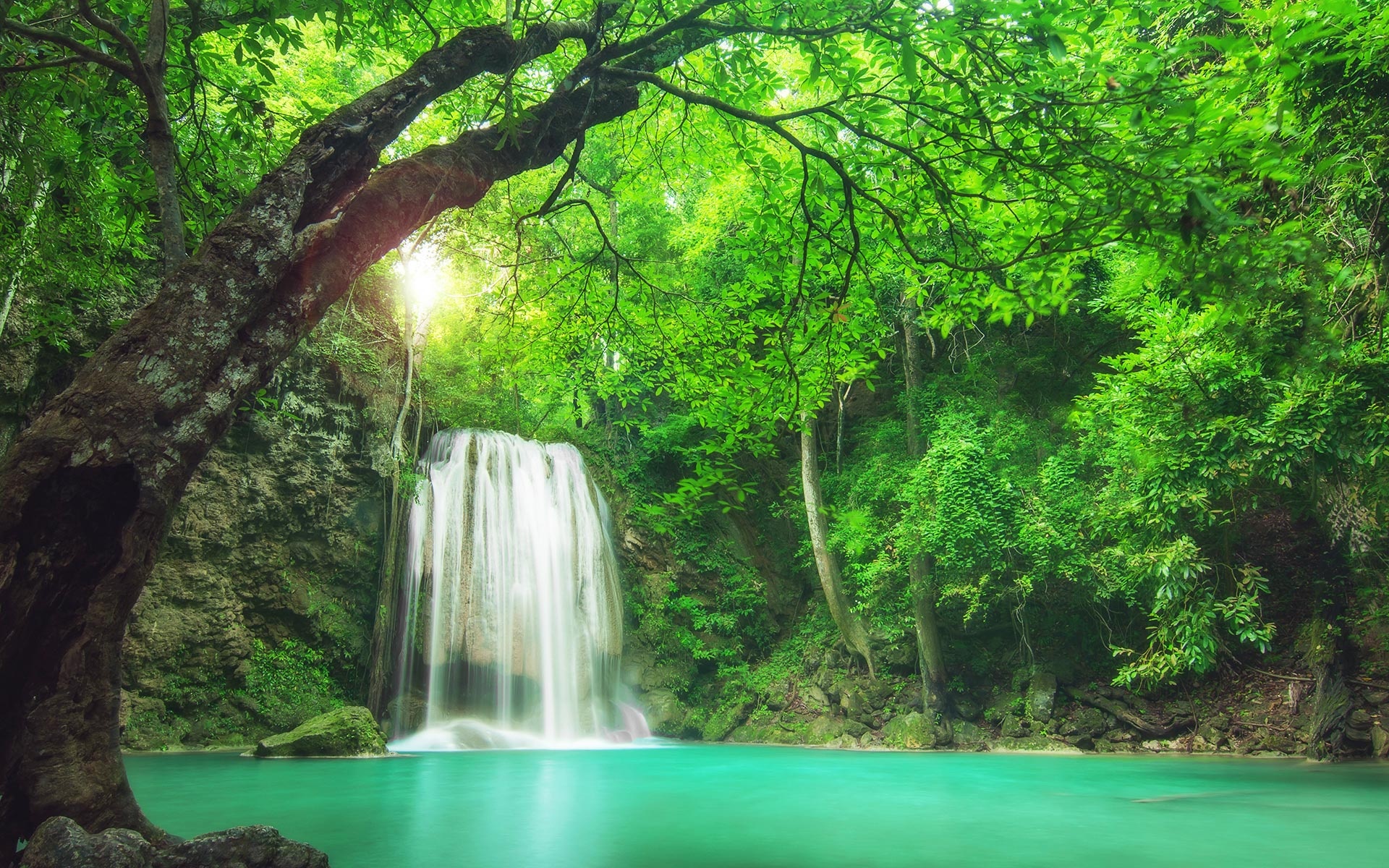 Erawan National Park, Tropical HD wallpapers, Nature's beauty, 1920x1200 HD Desktop