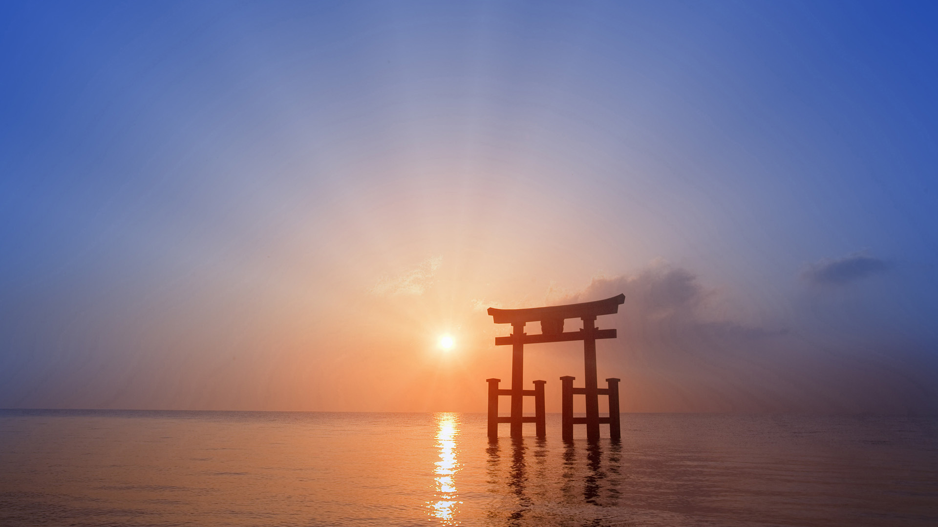 Itsukushima gate, HD wallpapers, Japanese architecture, Cultural symbols, 1920x1080 Full HD Desktop