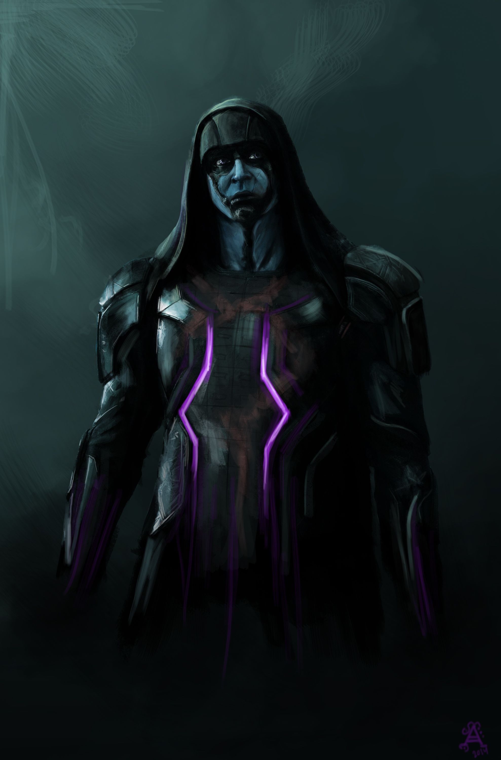 Ronan the Accuser, Guardians of the Galaxy, Superhero wallpaper, Marvel concept art, 1980x3000 HD Phone