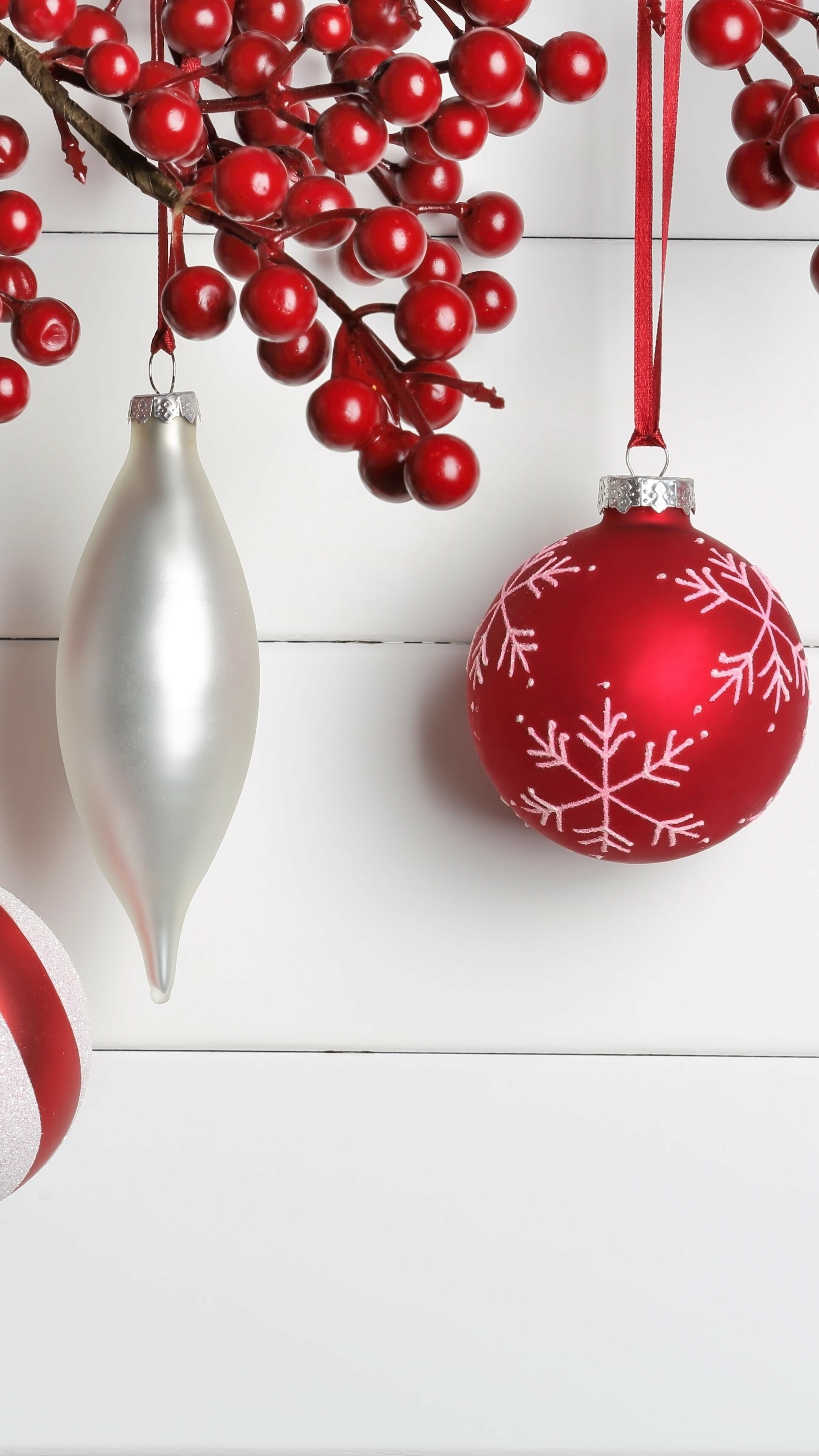 Christmas and New Year, Festive wallpaper, Shimmering decorations, Vibrant ambiance, 2160x3840 4K Phone
