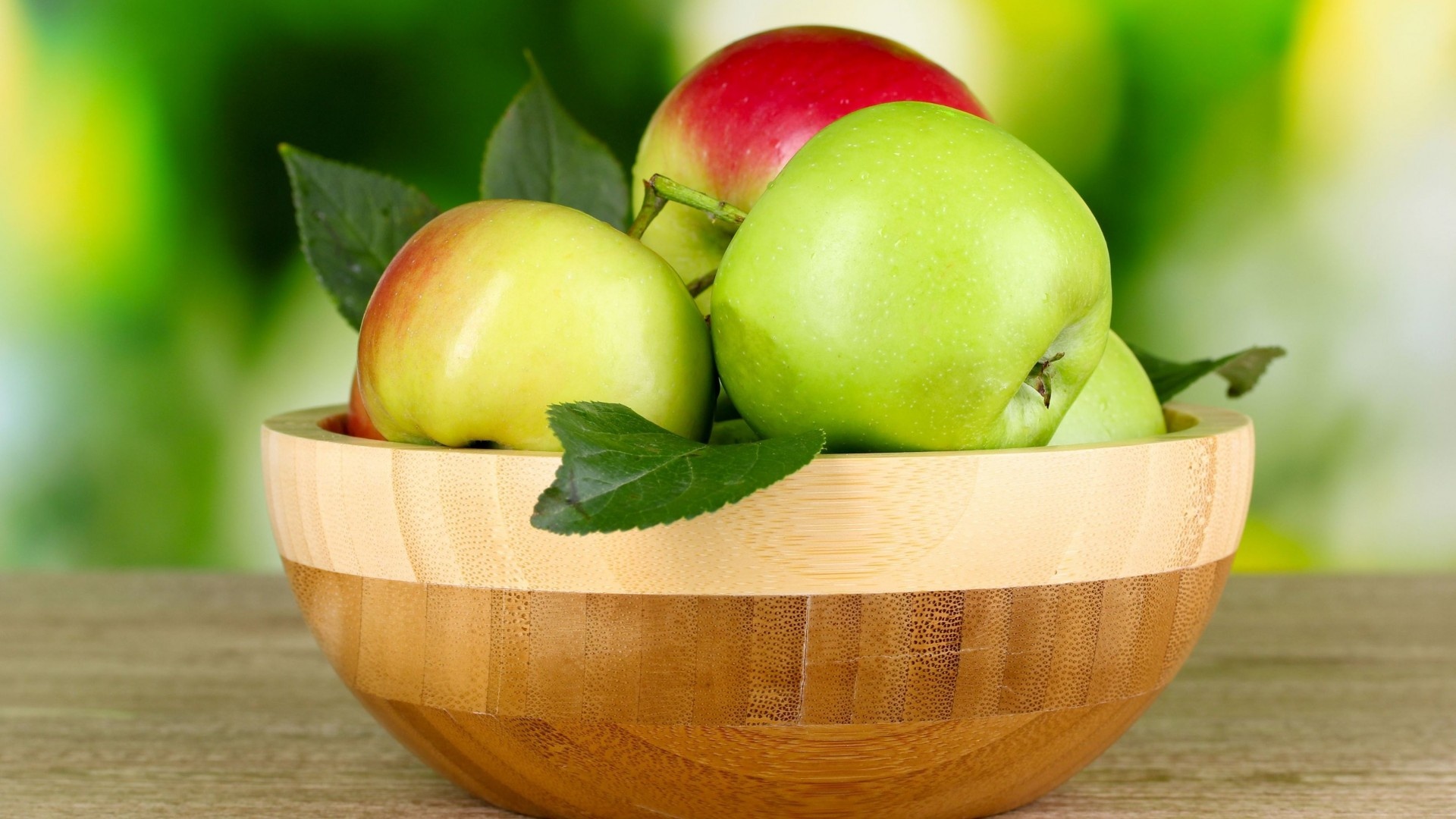 Apple bowl, Green apples, Fresh and crisp, Wholesome goodness, 1920x1080 Full HD Desktop