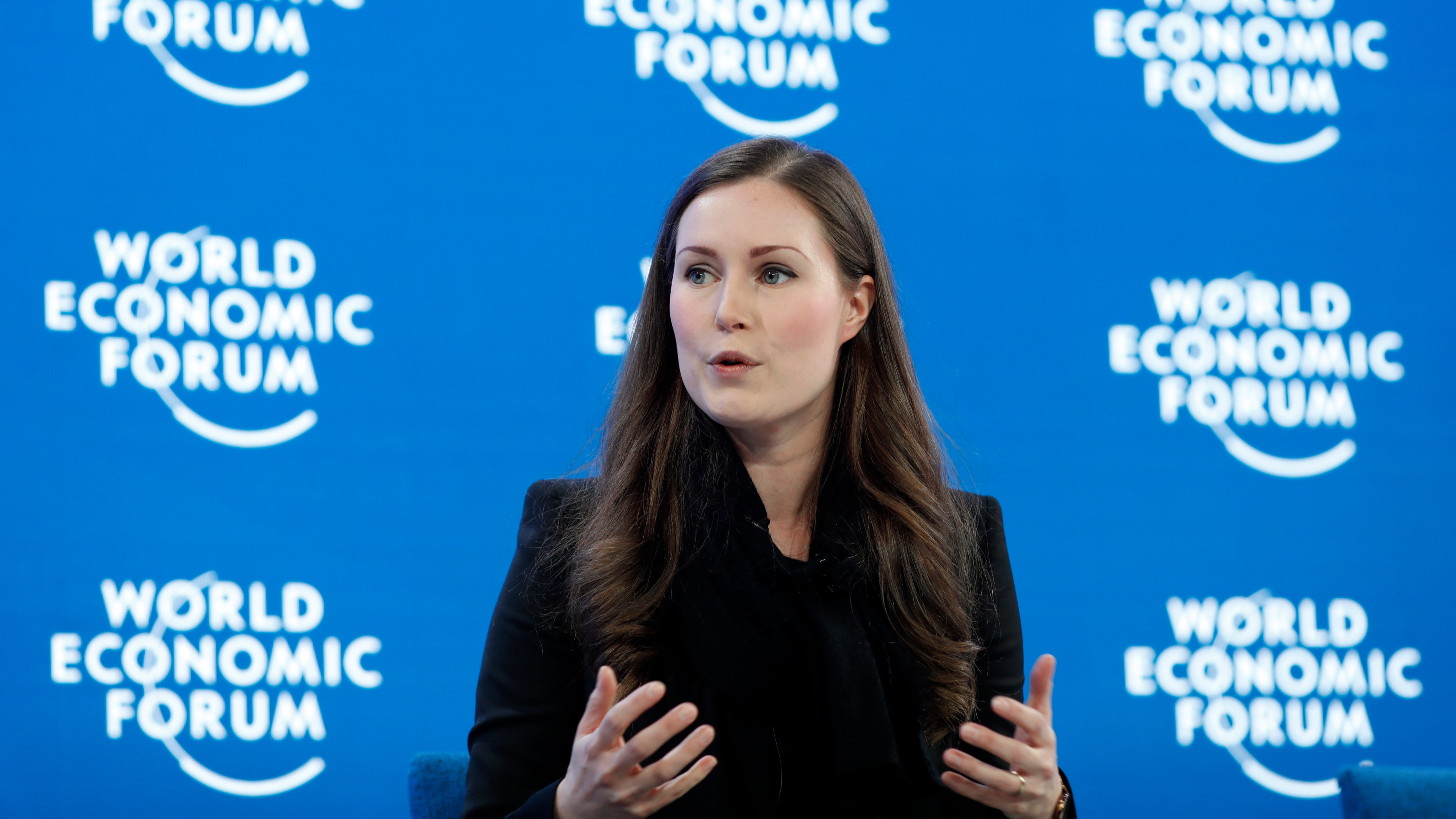 Sanna Marin, Davos, Arctic Council, Climate change, 3840x2160 4K Desktop