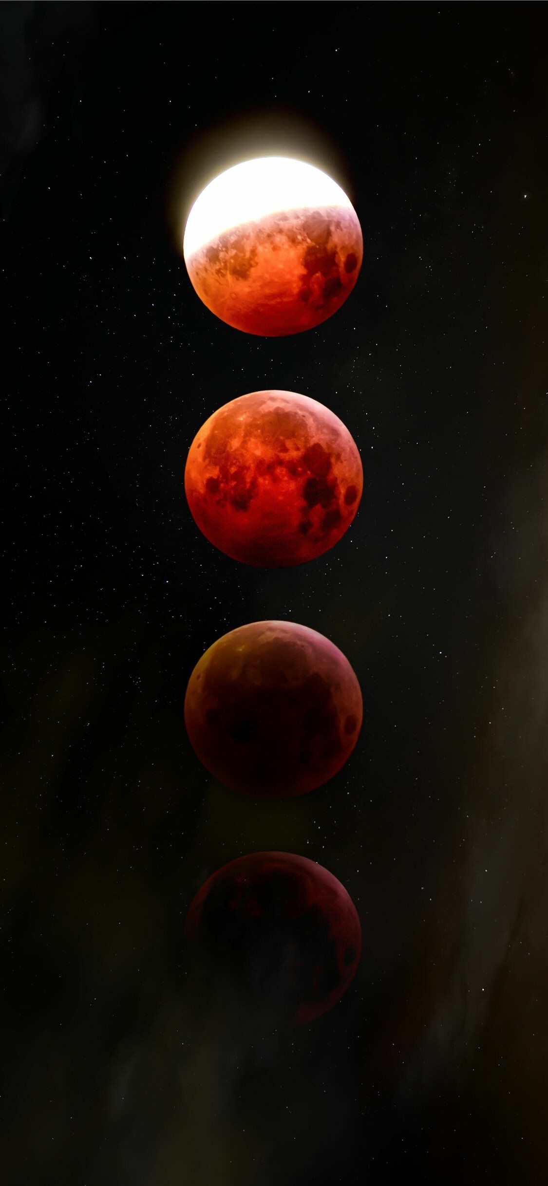 Phases, Lunar Eclipse Wallpaper, 1130x2440 HD Phone