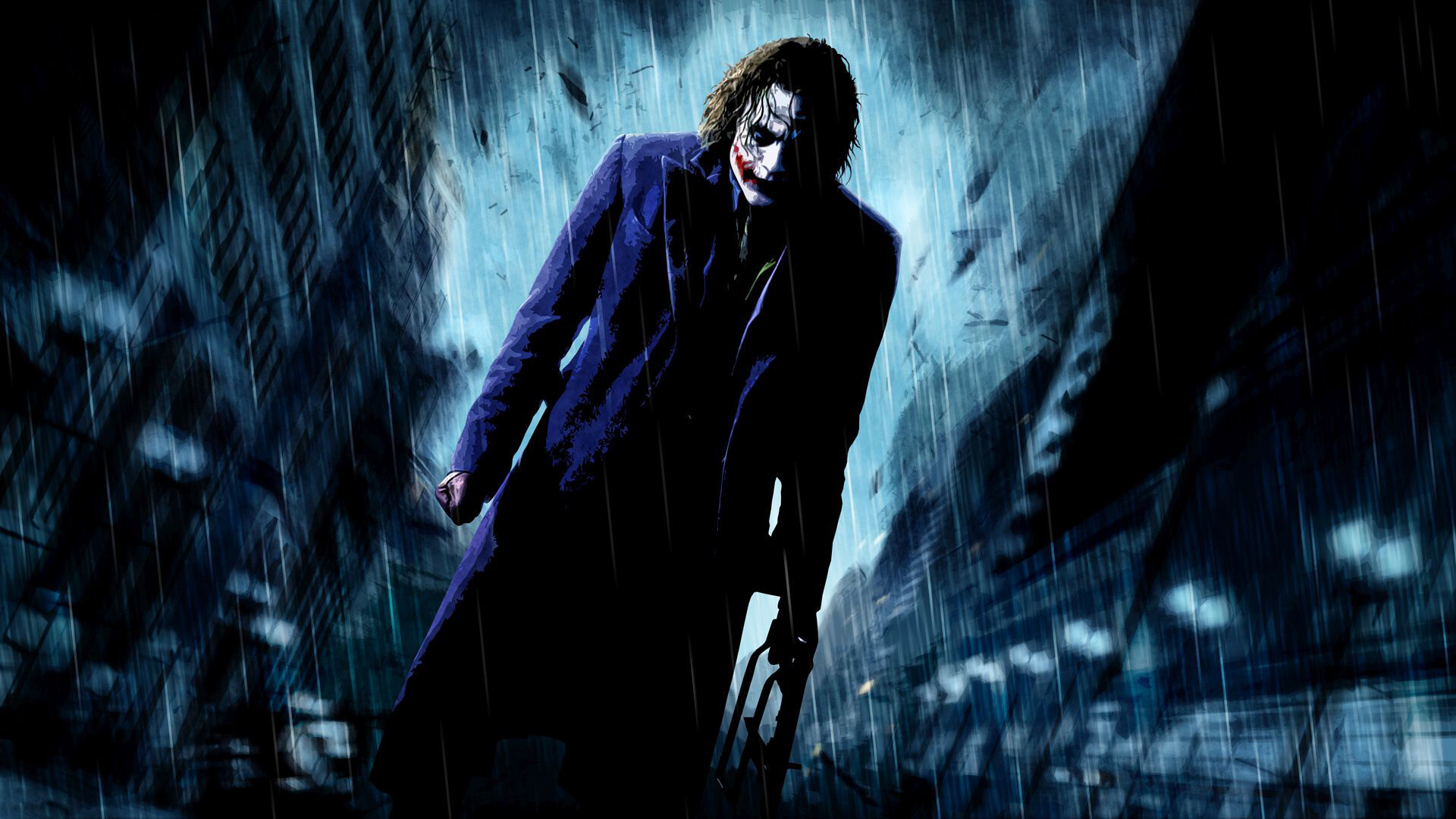 Joker The Dark Knight wallpaper, Iconic role, Villainous character, Cinematic masterpiece, 1920x1080 Full HD Desktop