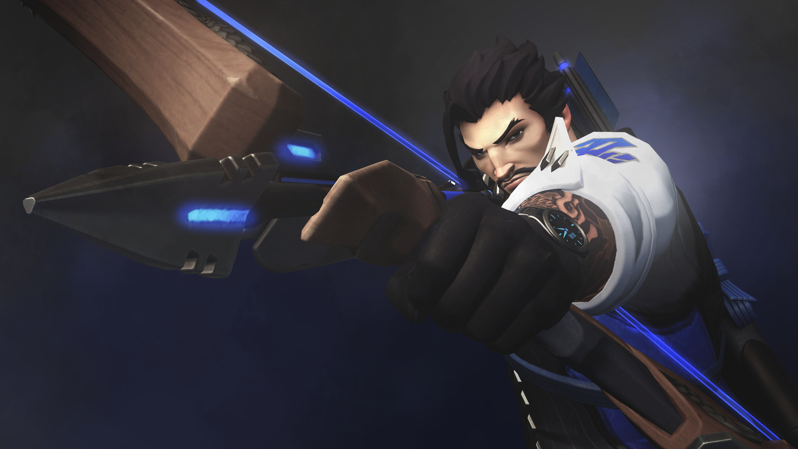 Hanzo gaming character, Sarah Thompson artist, Hanzo background, Gaming enthusiast, 2560x1440 HD Desktop