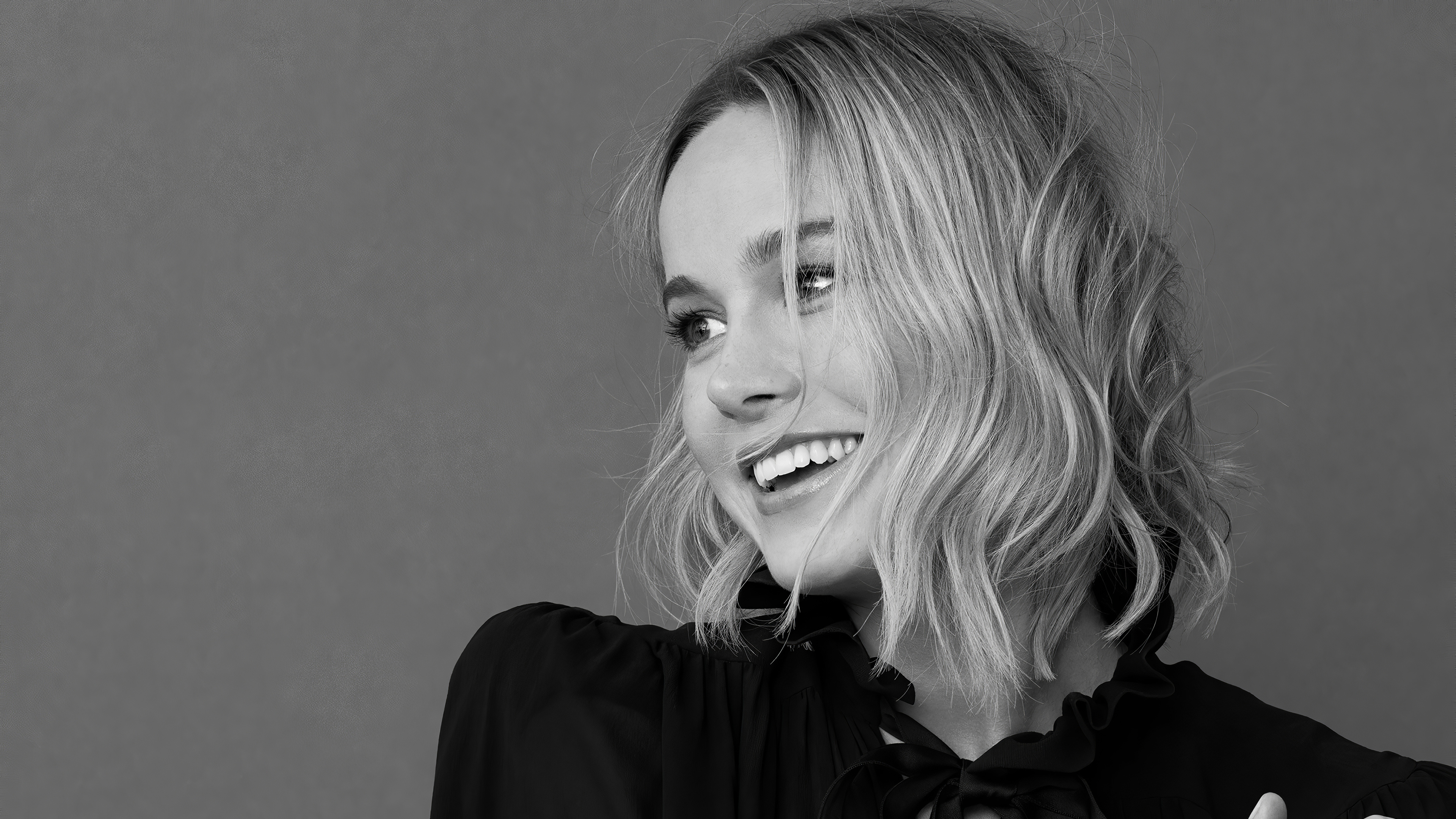 Brie Larson Movies, ELLE China monochrome shoot, 4K celebrity wallpapers, 3840x2160 4K Desktop