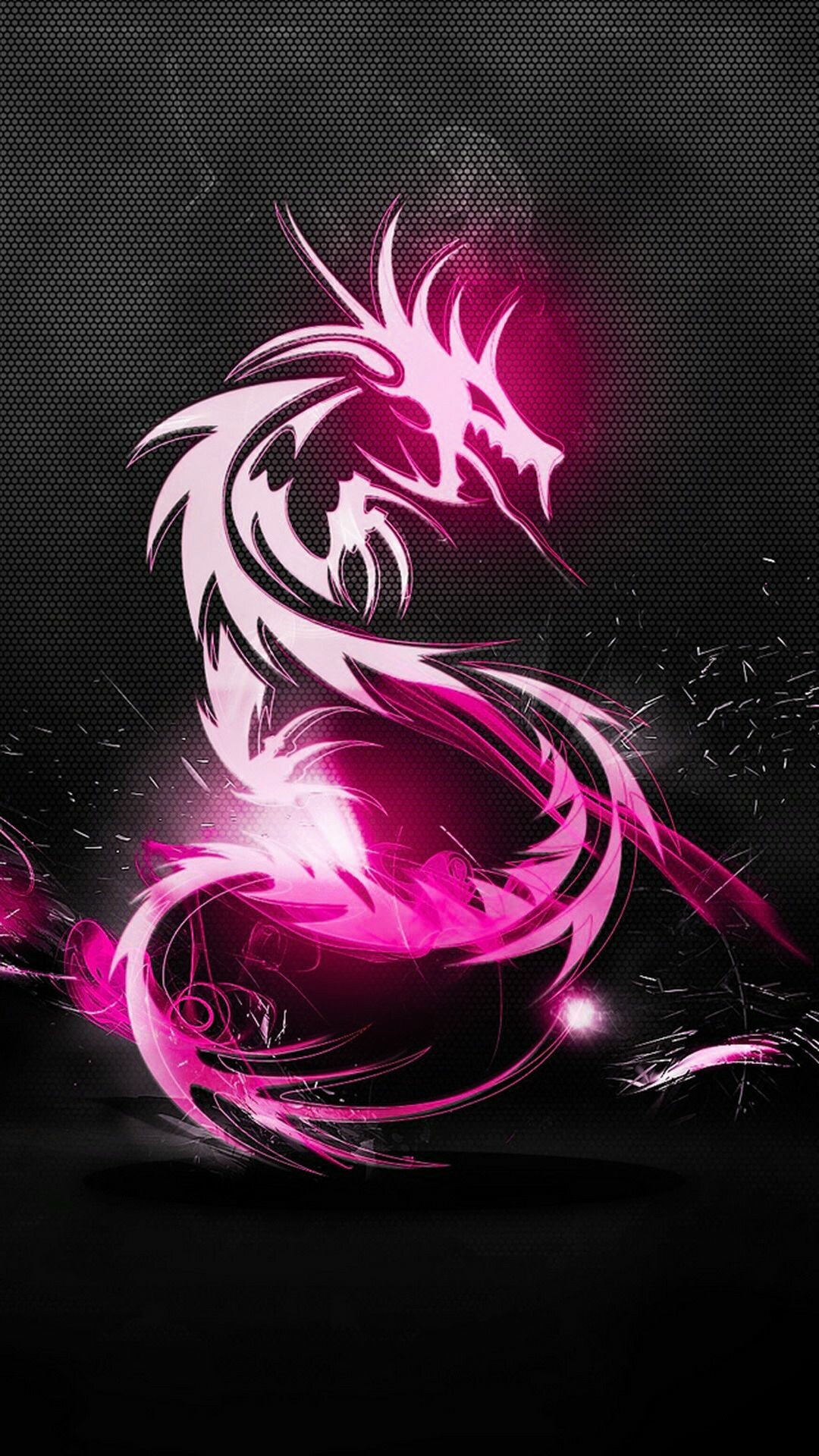 Pink dragon, Delicate hues, Playful creatures, Whimsical fantasy, 1080x1920 Full HD Phone