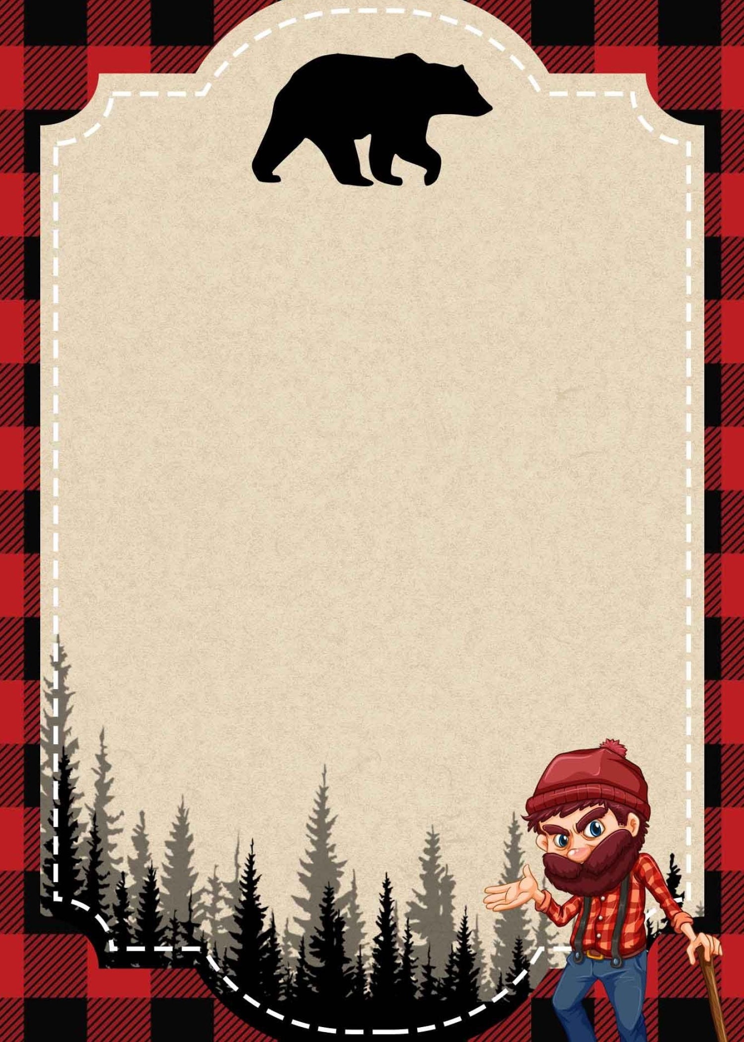 Printable lumberjack birthday invitation, Birthday invitation templates, Birthday card template, Free design, 1500x2100 HD Phone