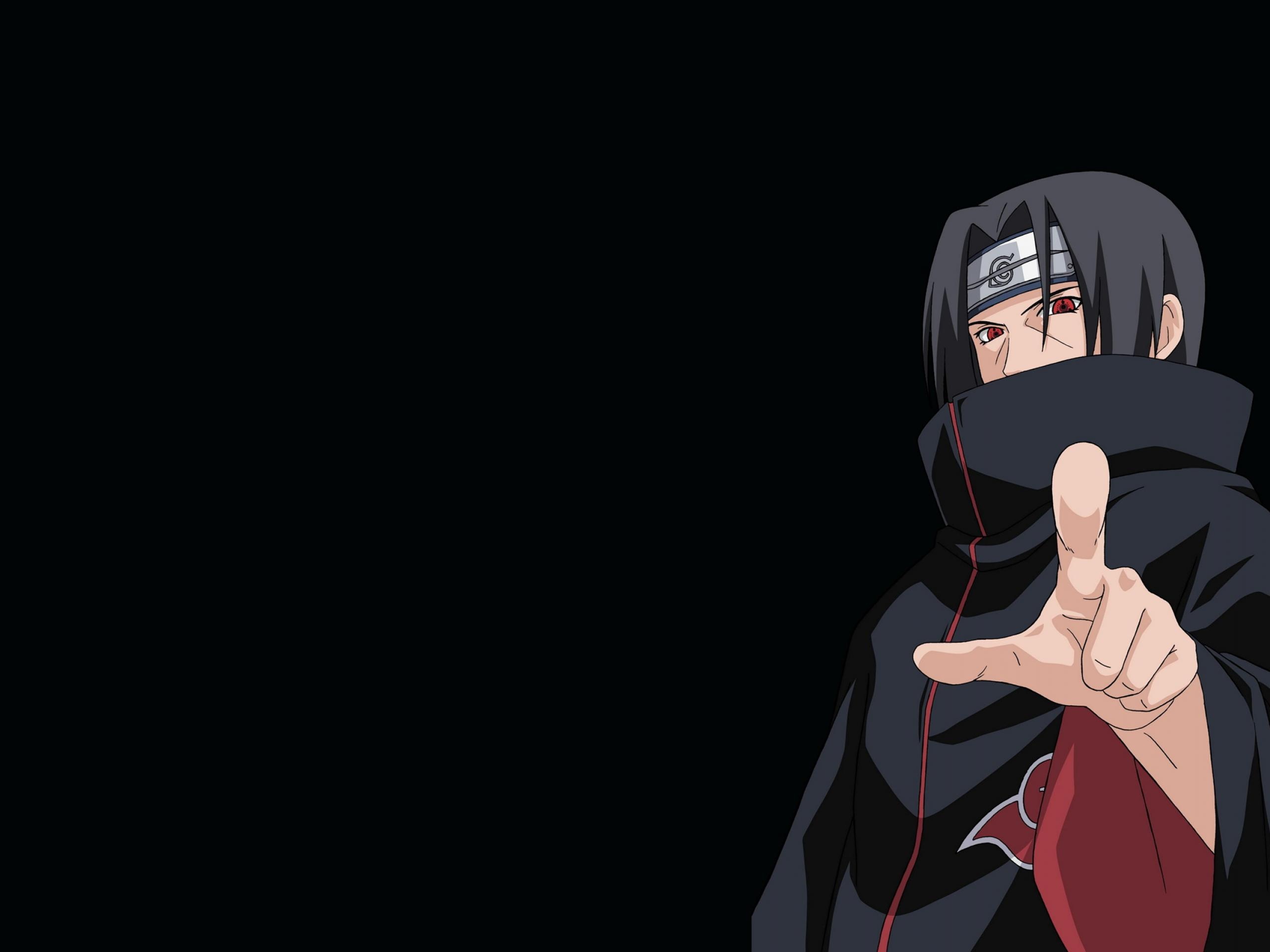 Itachi Uchiha, Akatsuki cloak, Sharingan eyes, HD Desktop wallpaper
