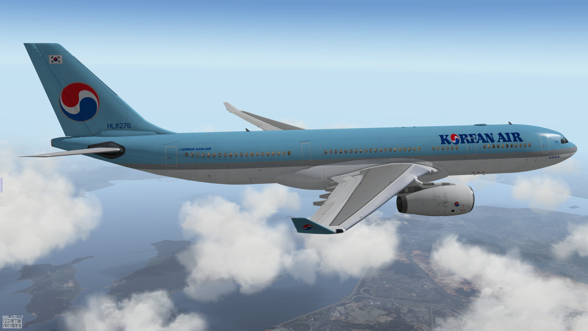 Korean Air, Jardesign A332, Aircraft skins, Liveries, 1920x1080 Full HD Desktop