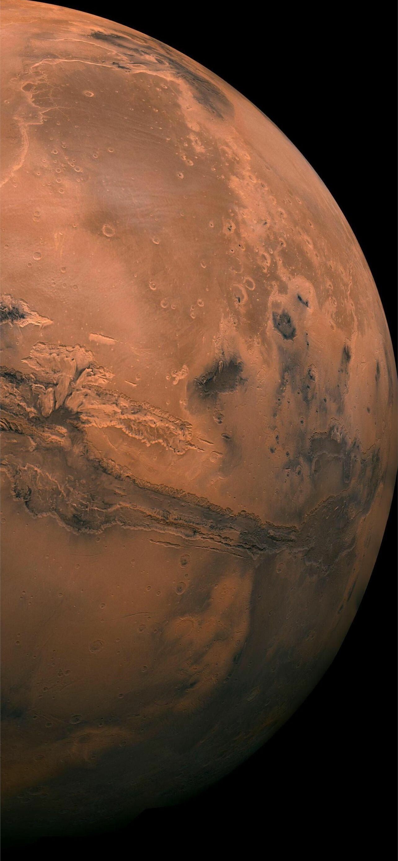 Mars, Detailed photo, High-resolution wallpapers, Enigmatic Red Planet, 1290x2780 HD Phone