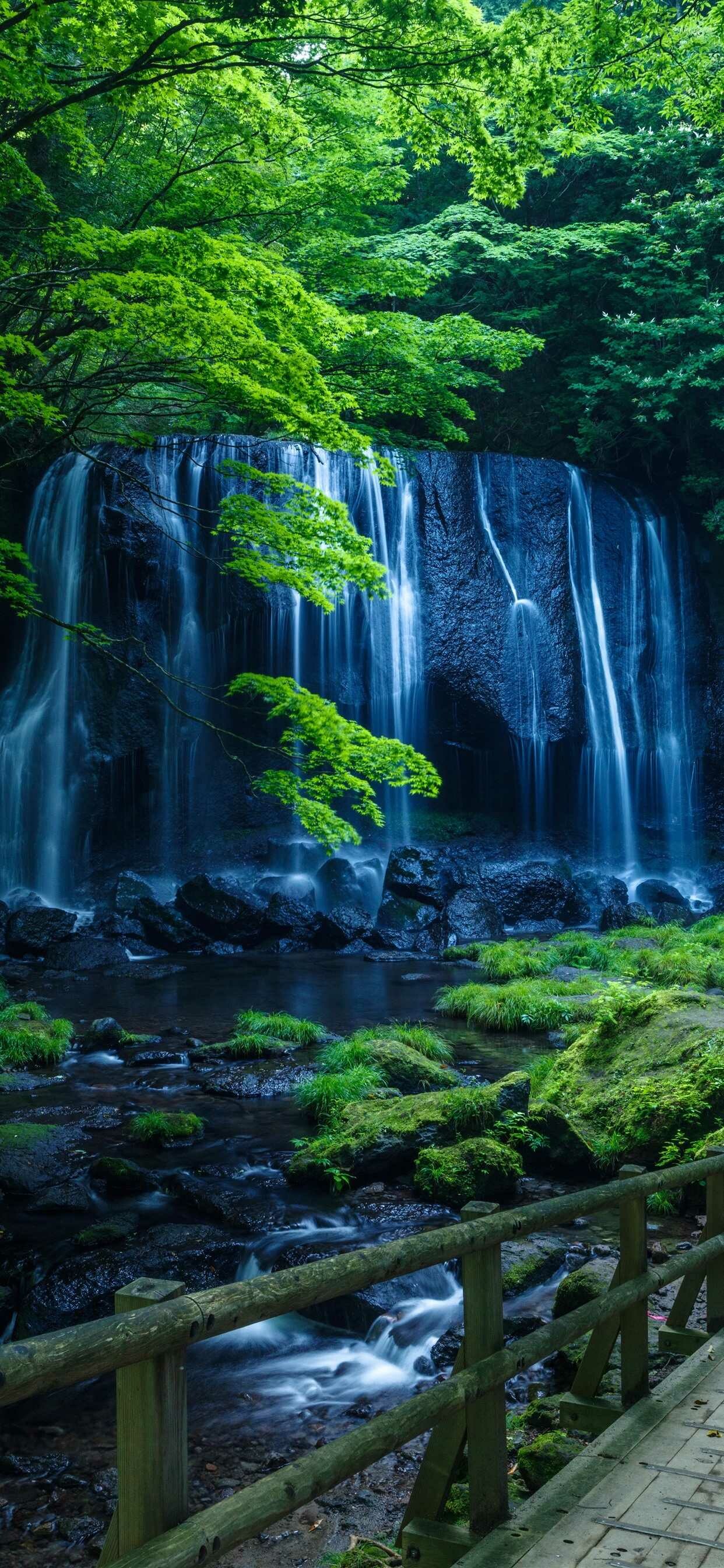 Refreshing water flows, Natural wonder, Majestic cascade, Captivating beauty, 1250x2690 HD Phone