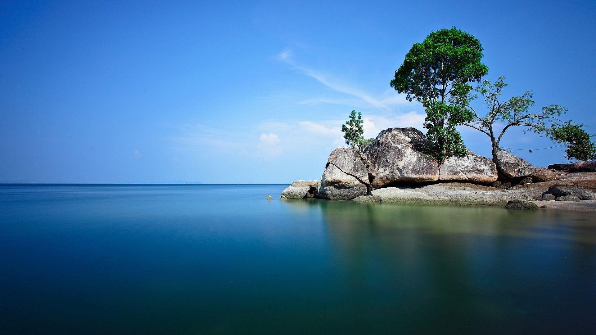 Lagoon, Azure waters, Serene atmosphere, Coastal retreat, 1920x1080 Full HD Desktop