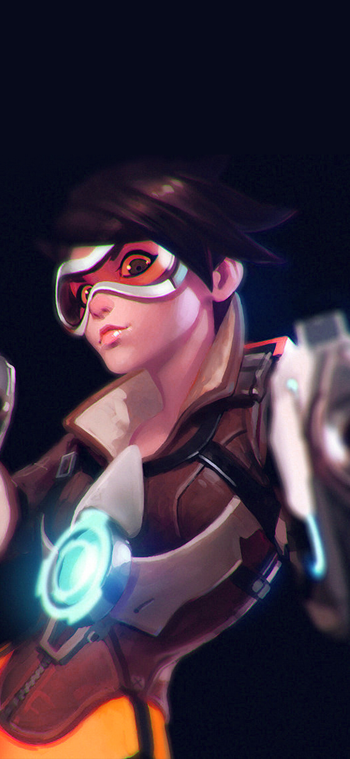 Ilya Kuvshinov, Overwatch Tracer, Hero game illustration, 1130x2440 HD Phone