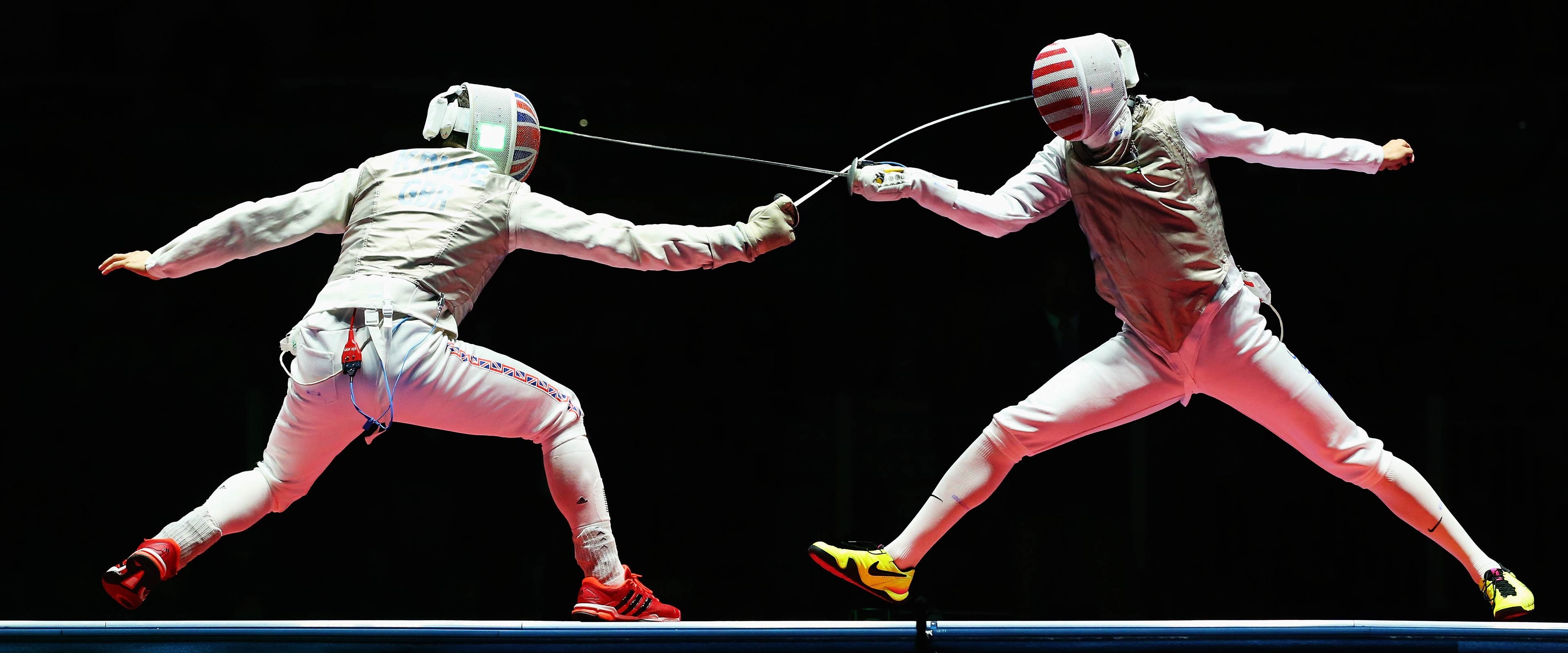 Fencing, Summer Olympic sport, Fencing, 3840x1600 Dual Screen Desktop