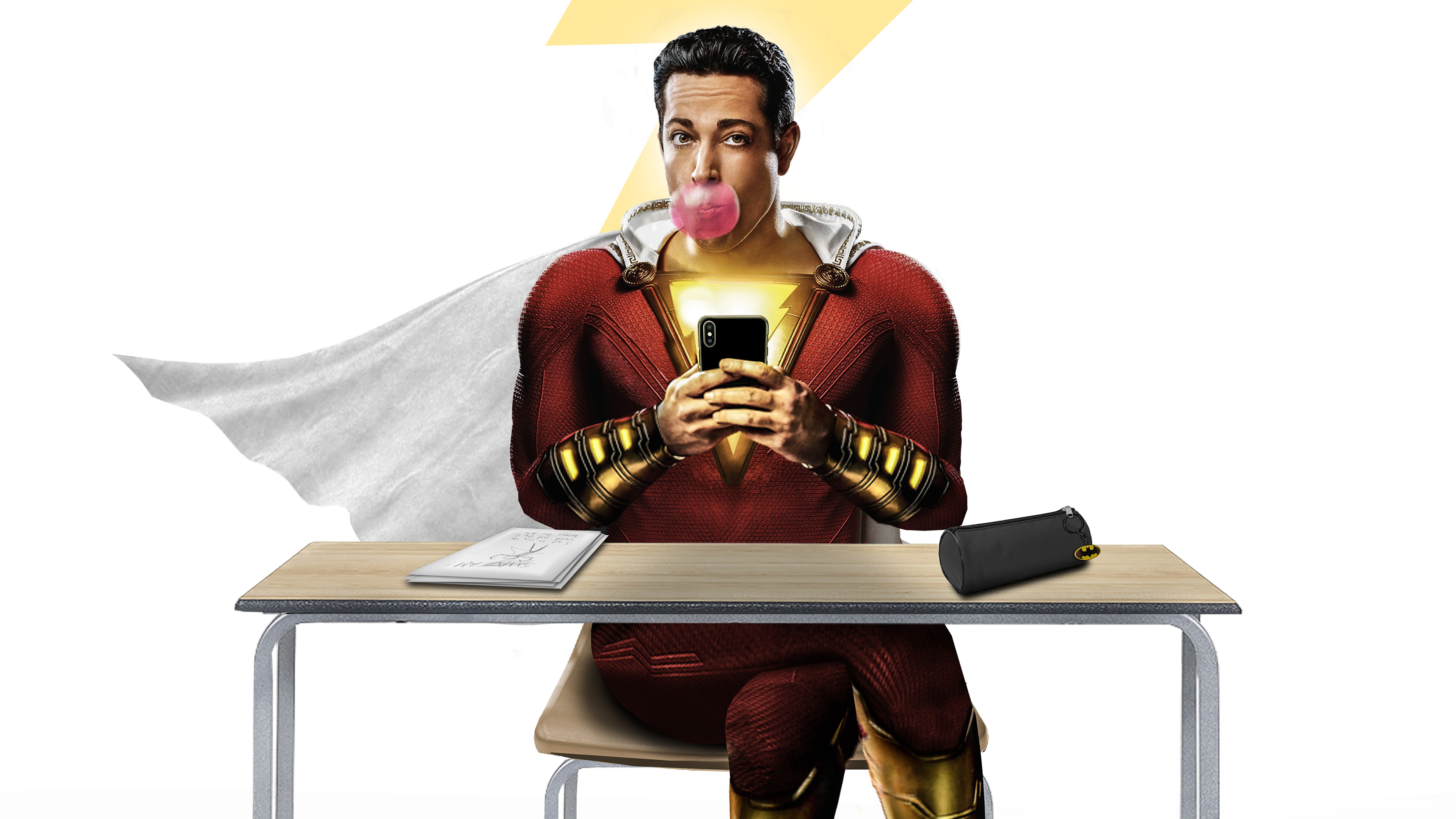 Shazam Movie, Ultra HD wallpaper, Cinematic masterpiece, Superhero action, 3840x2160 4K Desktop