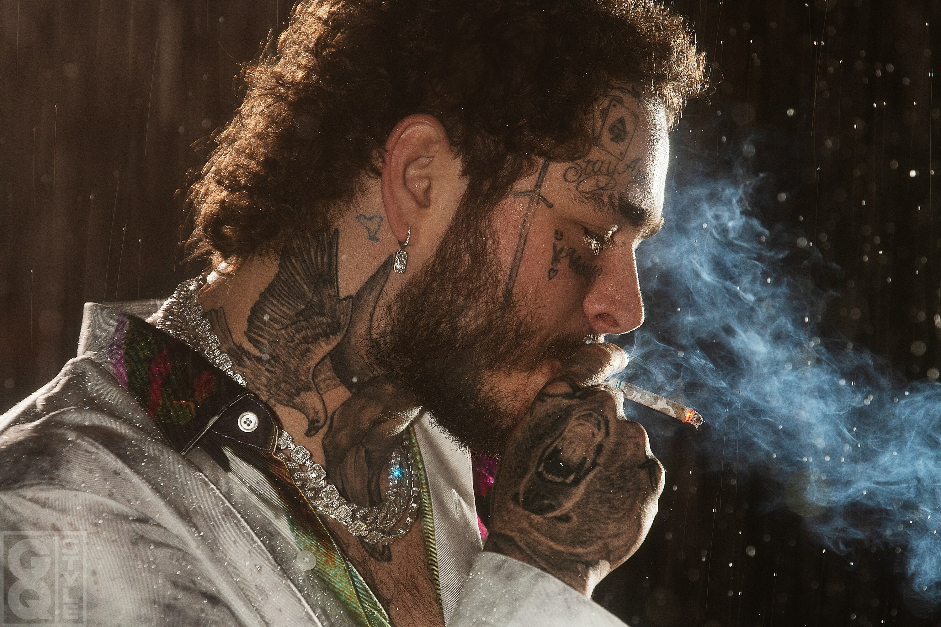 Post Malone, Smoky ambiance, Cool wallpapers, Musician's lifestyle, 3000x2000 HD Desktop