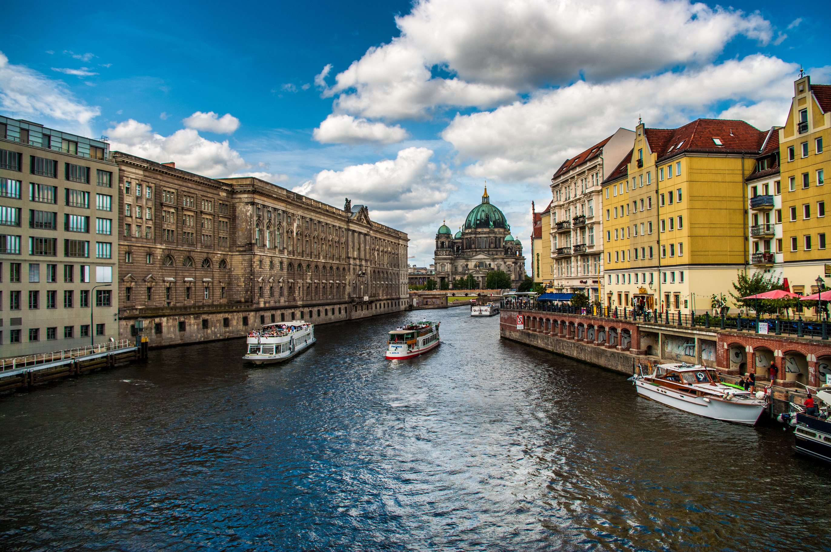 Dom Berlin, Sky citiscape, Boat sights, Germany, 2750x1830 HD Desktop