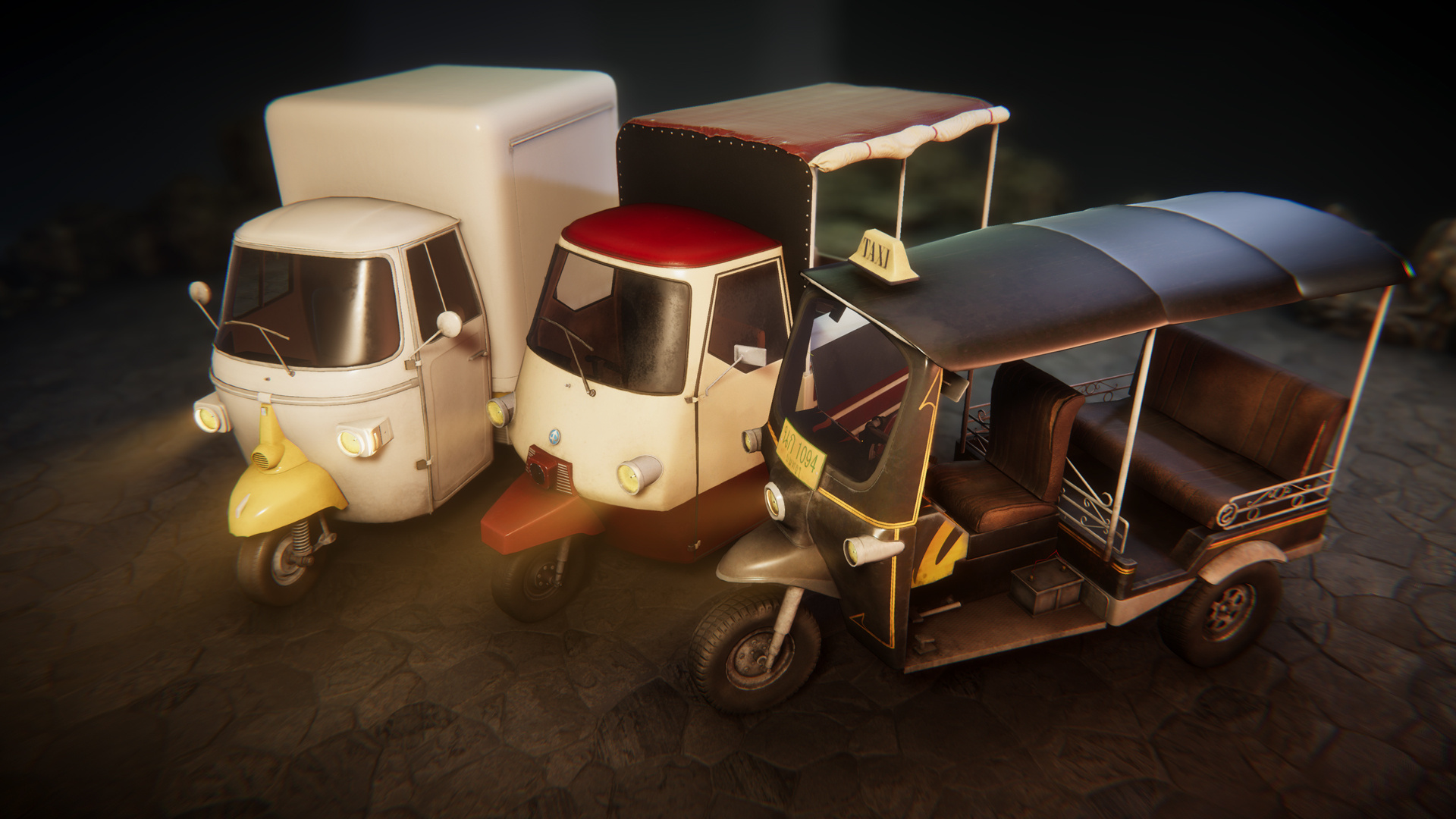 Tuk Tuk Car, Flippednormals, Mode of transport, Unique vehicle, 1920x1080 Full HD Desktop