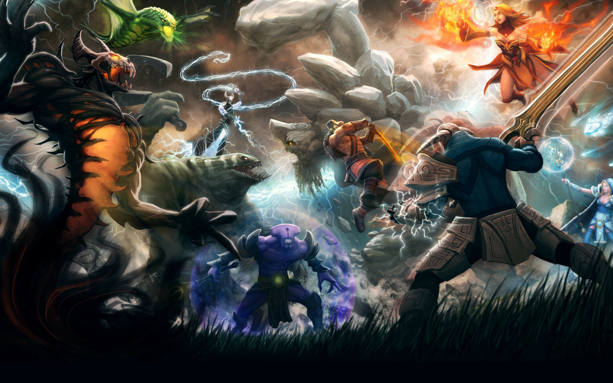 Dota 2, Game wallpapers, Immersive visuals, Epic battlefield, 2560x1600 HD Desktop