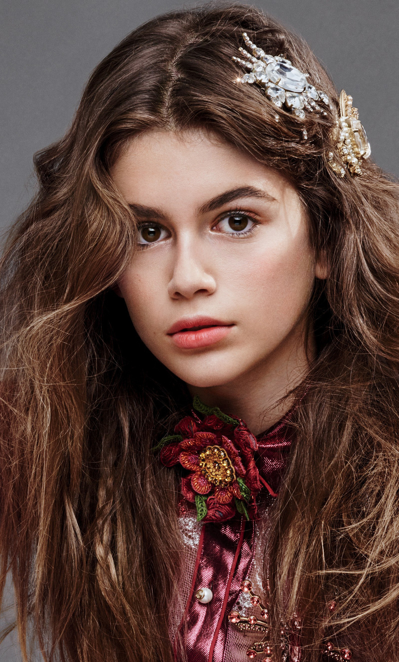 Kaia Gerber, 4K wallpapers, iPhone 6 backgrounds, 1280x2120 HD Phone