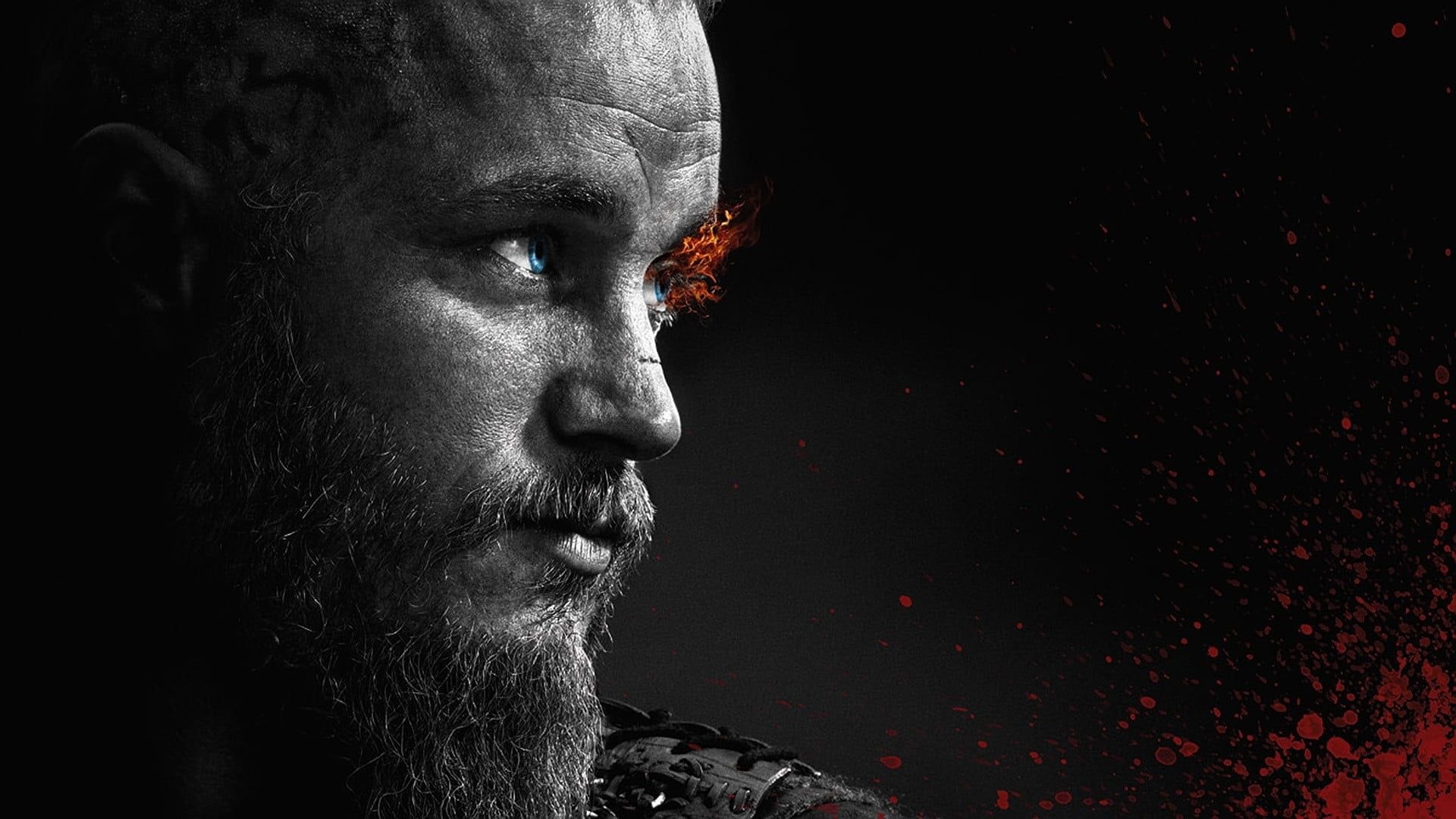 Vikings TV Series, HD wallpaper, Ragnar Lodbrok, Selective coloring, 1920x1080 Full HD Desktop