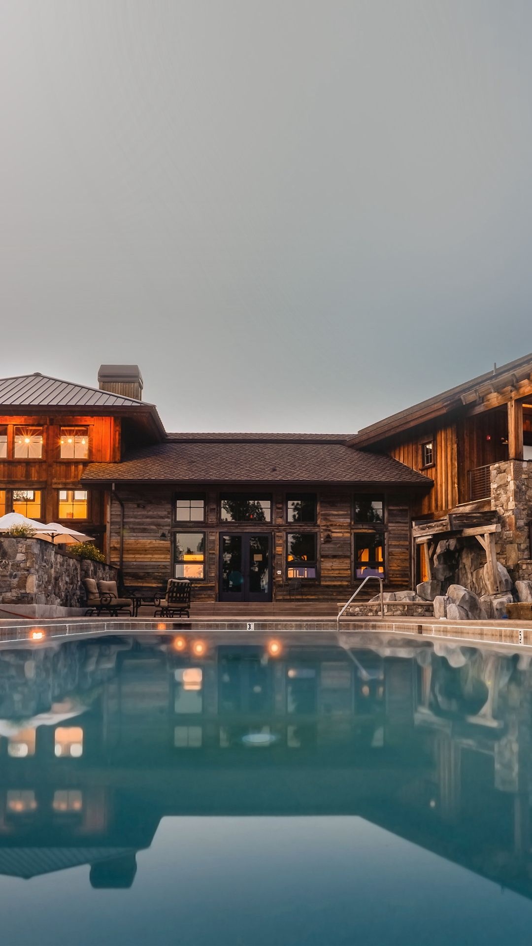 Swimming pool retreat, Vacation getaway, Urban oasis, Stunning nature views, 1080x1920 Full HD Phone