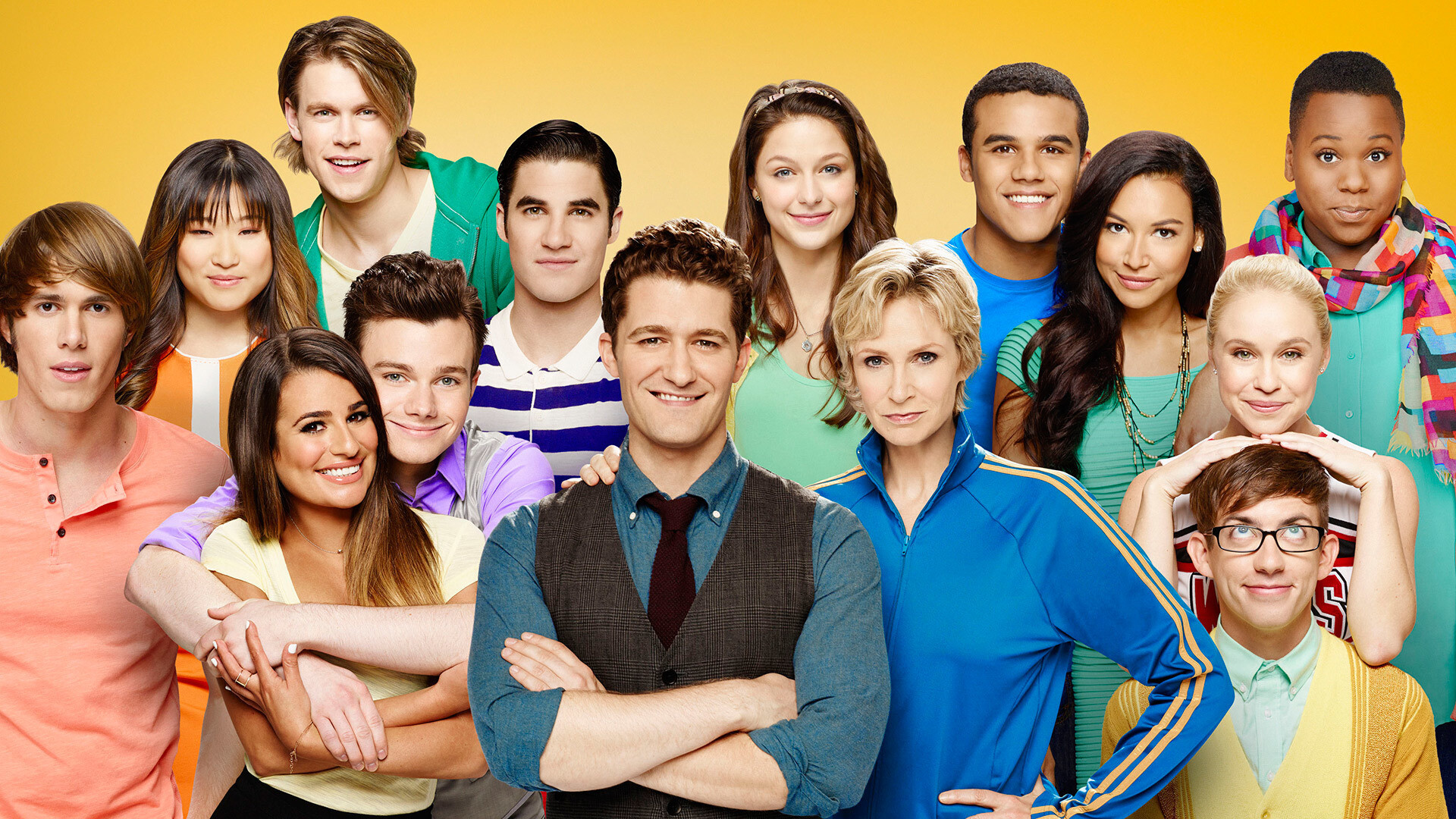 Glee HD wallpaper, TV show cast, Vibrant colors, Musically talented, 1920x1080 Full HD Desktop