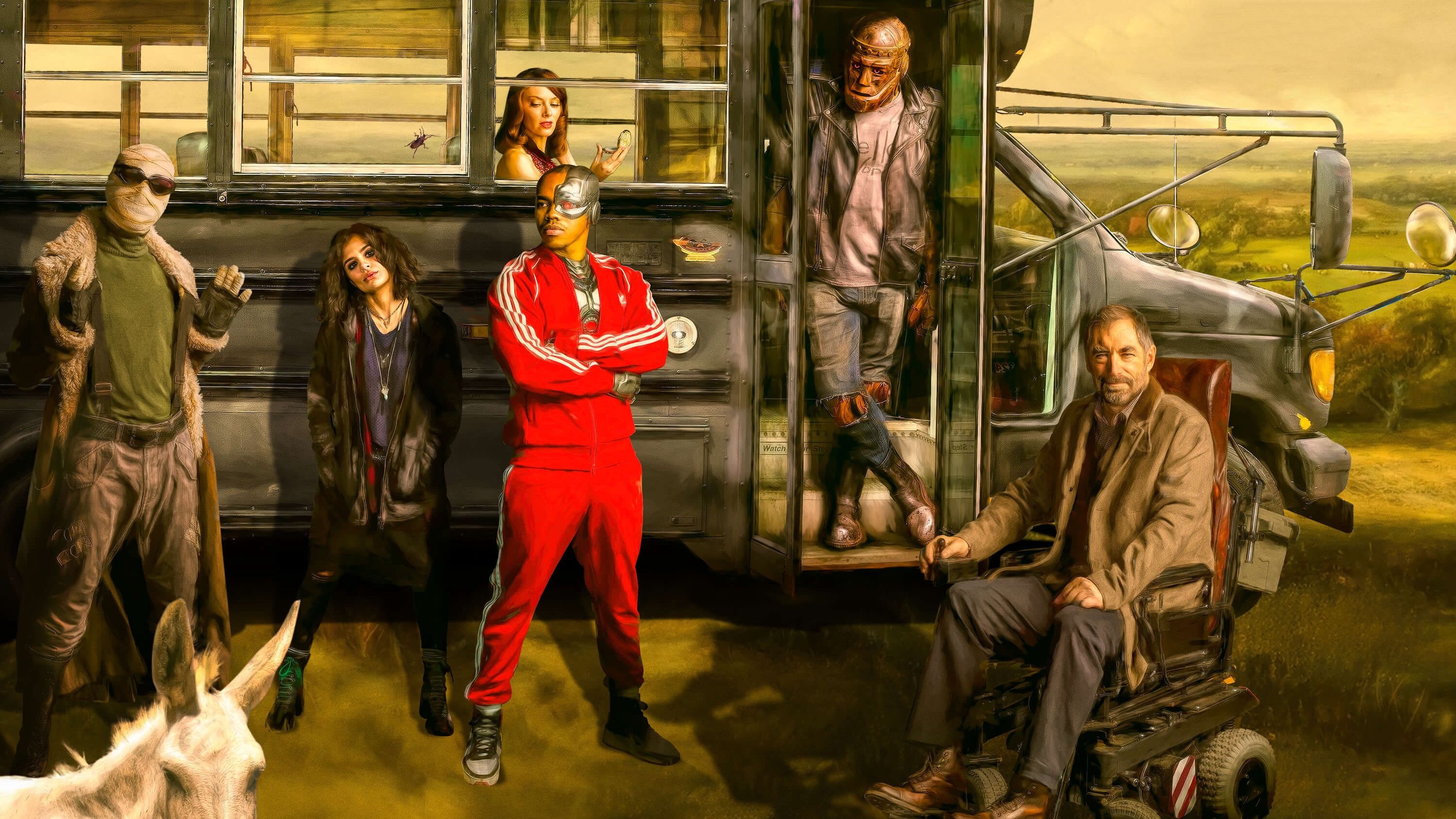 Doom Patrol wallpapers, Superhero team, Quirky adventures, Mind-bending mysteries, 3000x1690 HD Desktop