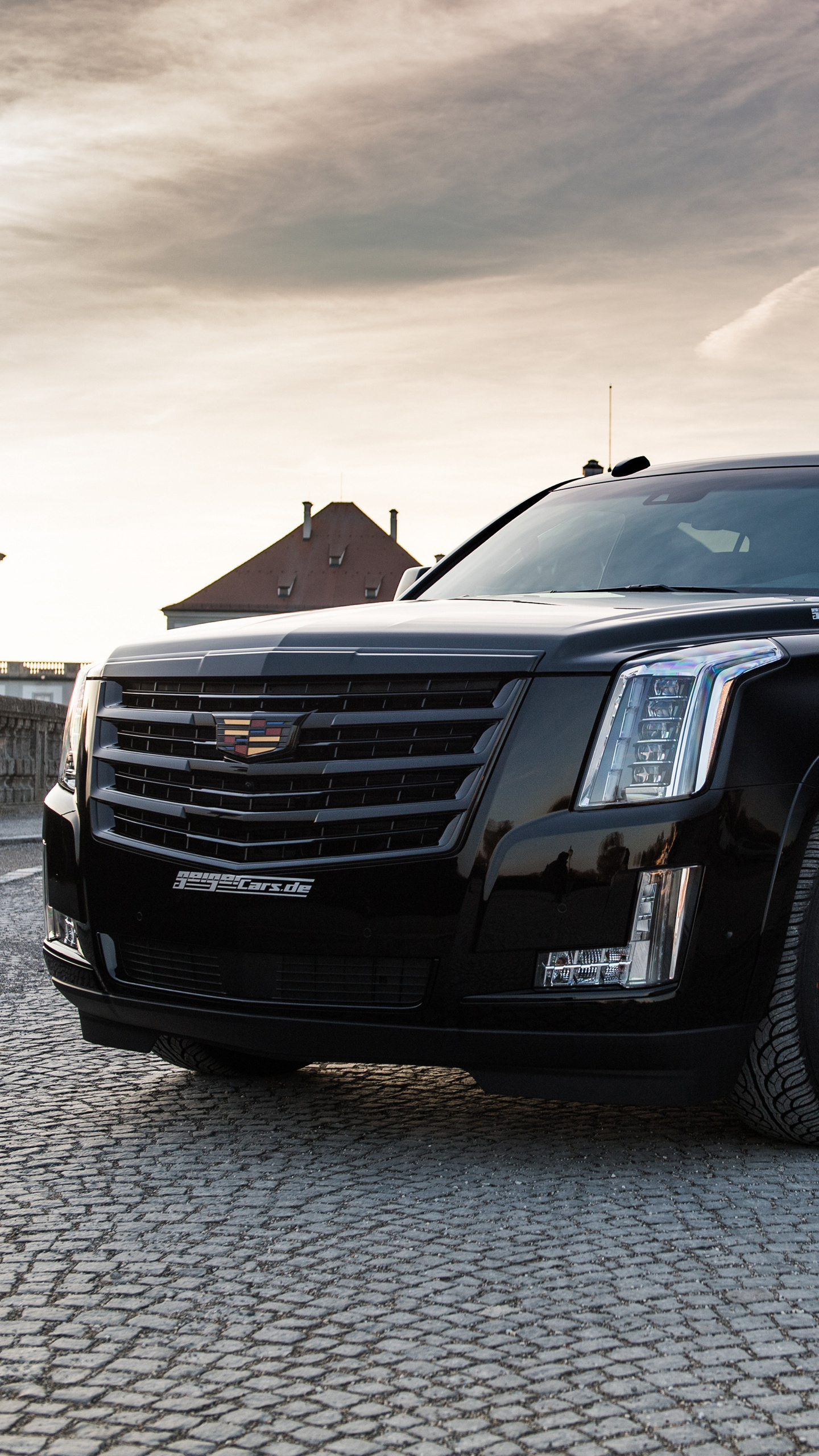 Cadillac Escalade, Geiger black edition, 2018 model, 1440x2560 HD Phone