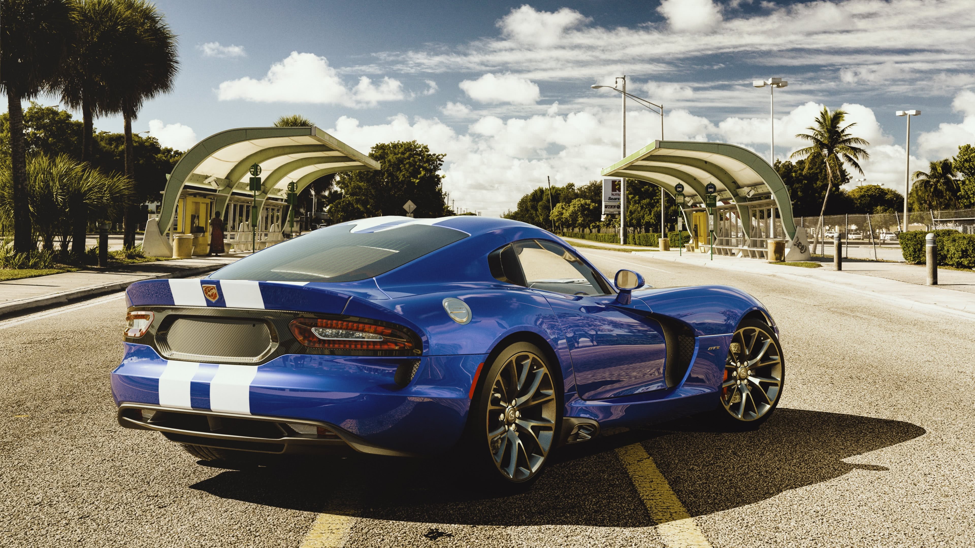 Viper GTS Back View, Dodge Wallpaper, 3840x2160 4K Desktop