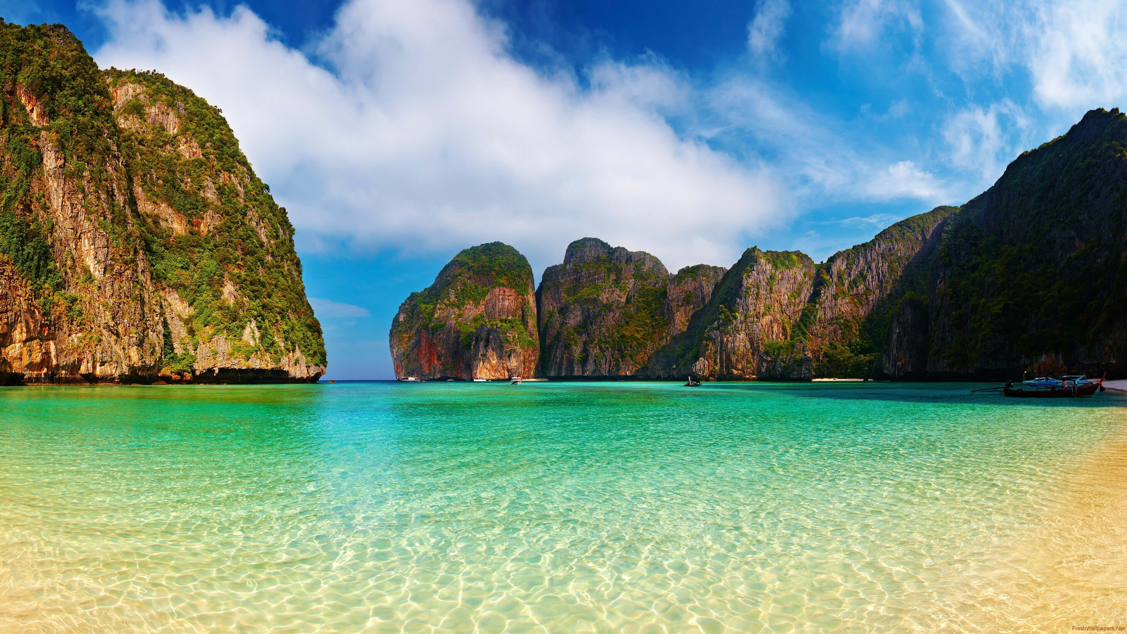 Phi Phi Travels, Tropical paradise, Island bliss, Thailand's hidden gem, 3840x2160 4K Desktop