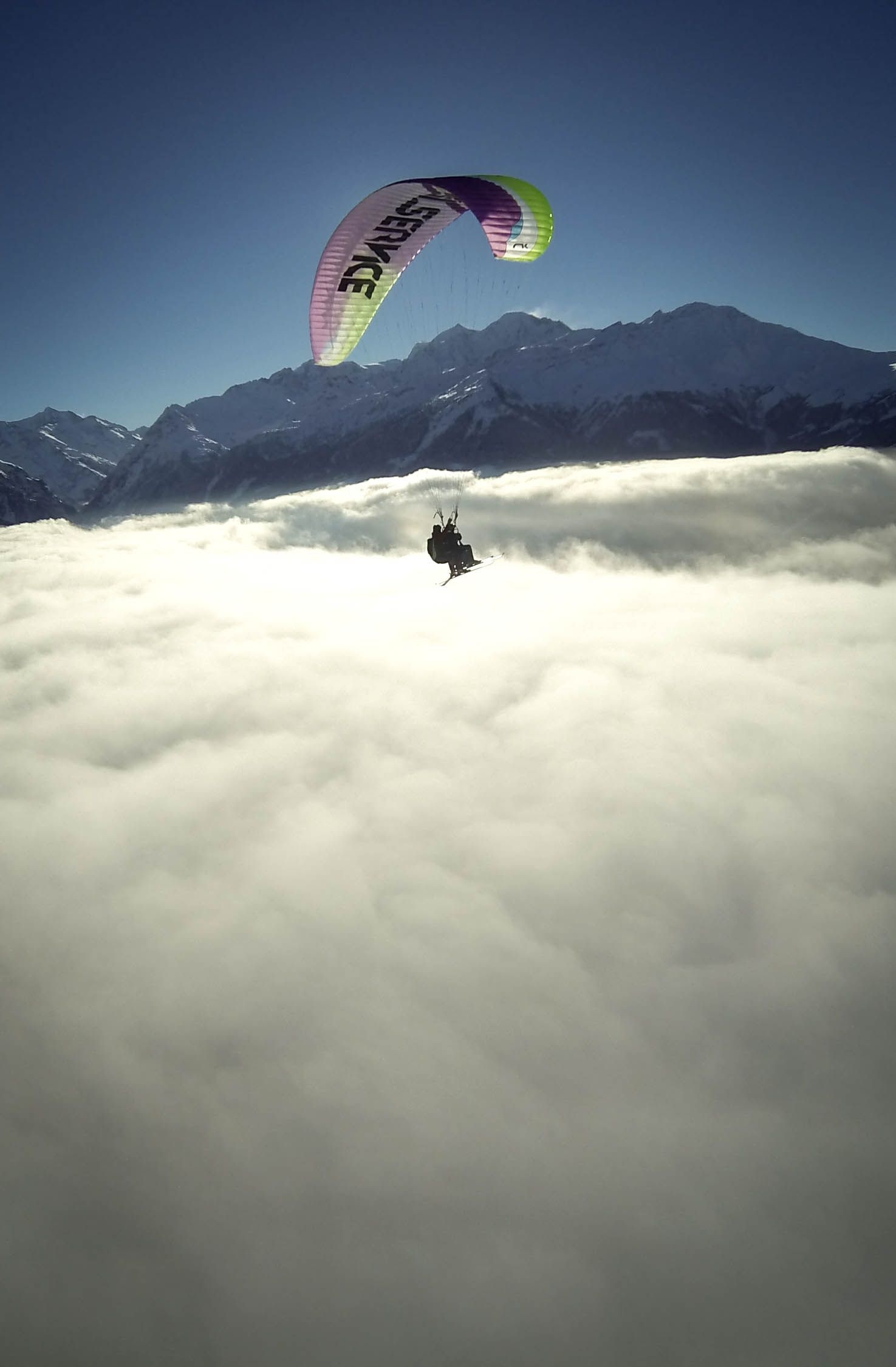 Paragliding, Verbier summits, Air sports, Natural landmarks, 1480x2250 HD Phone